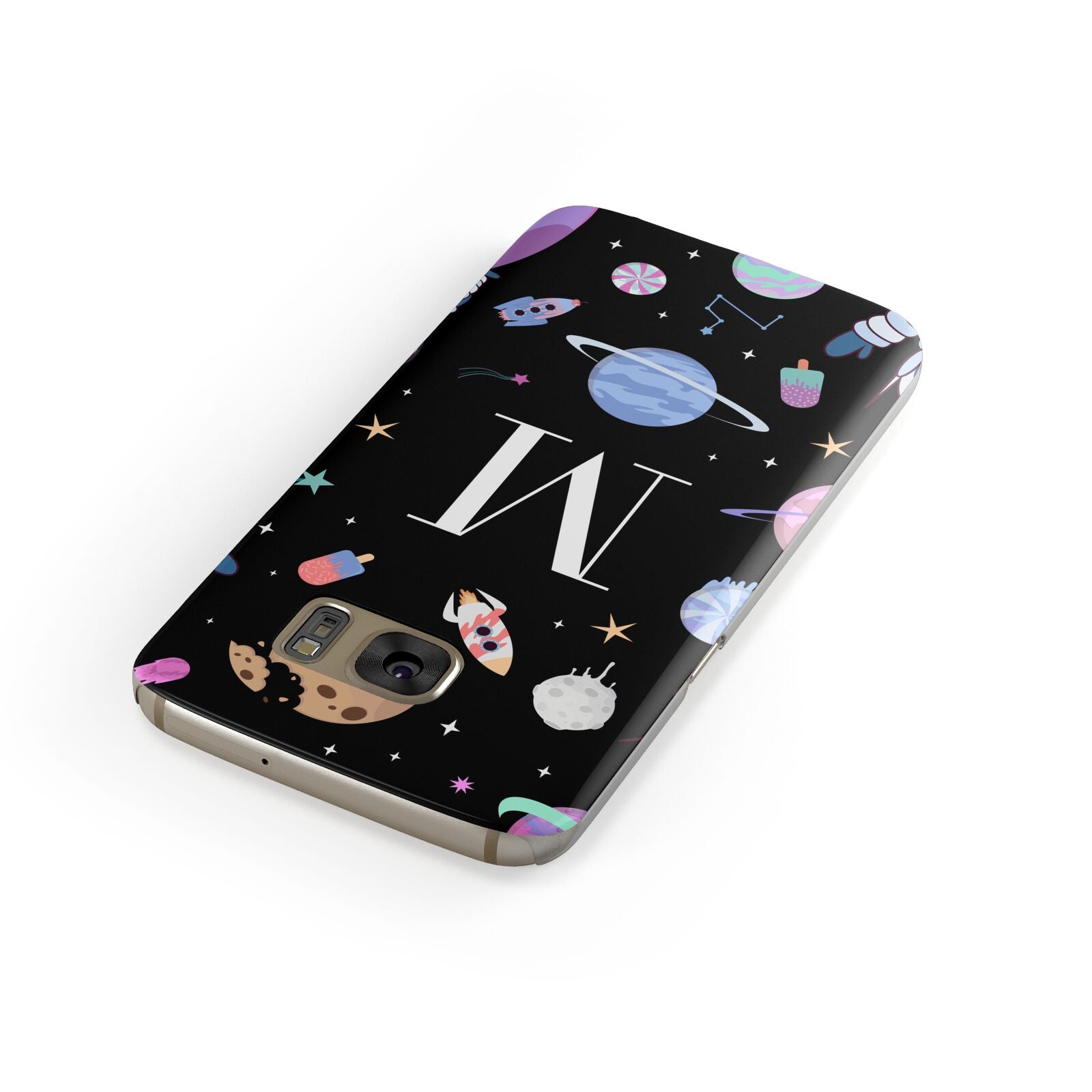 Initialled Candy Space Scene Samsung Galaxy Case Front Close Up