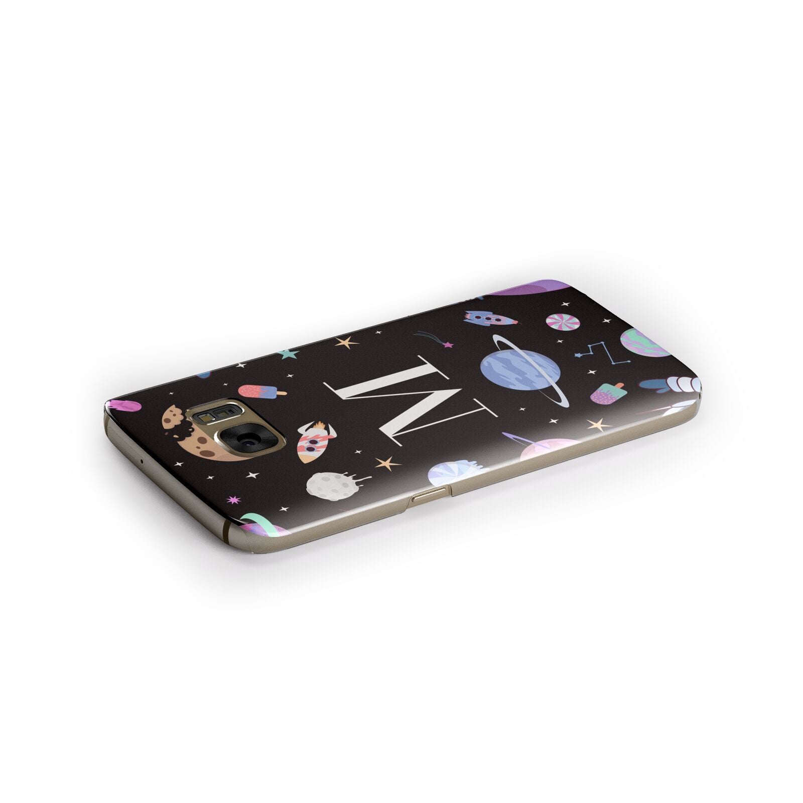 Initialled Candy Space Scene Samsung Galaxy Case Side Close Up