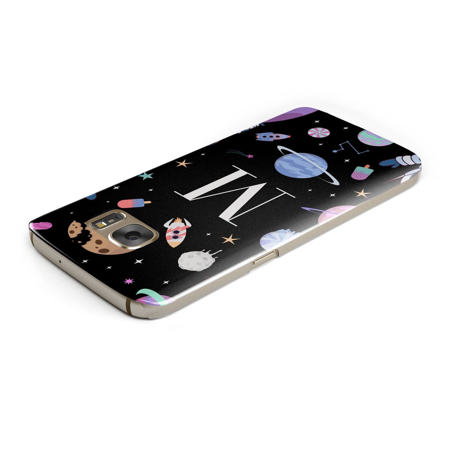 Initialled Candy Space Scene Samsung Galaxy Case Top Cutout