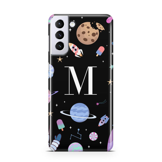 Initialled Candy Space Scene Samsung S21 Plus Phone Case