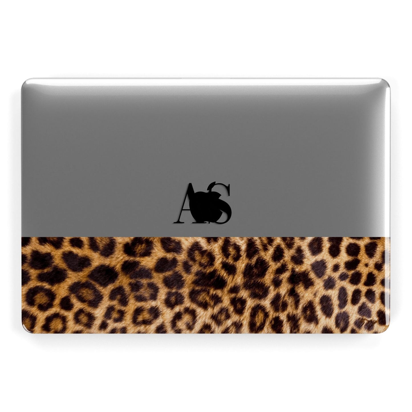 Initialled Leopard Print Apple MacBook Case