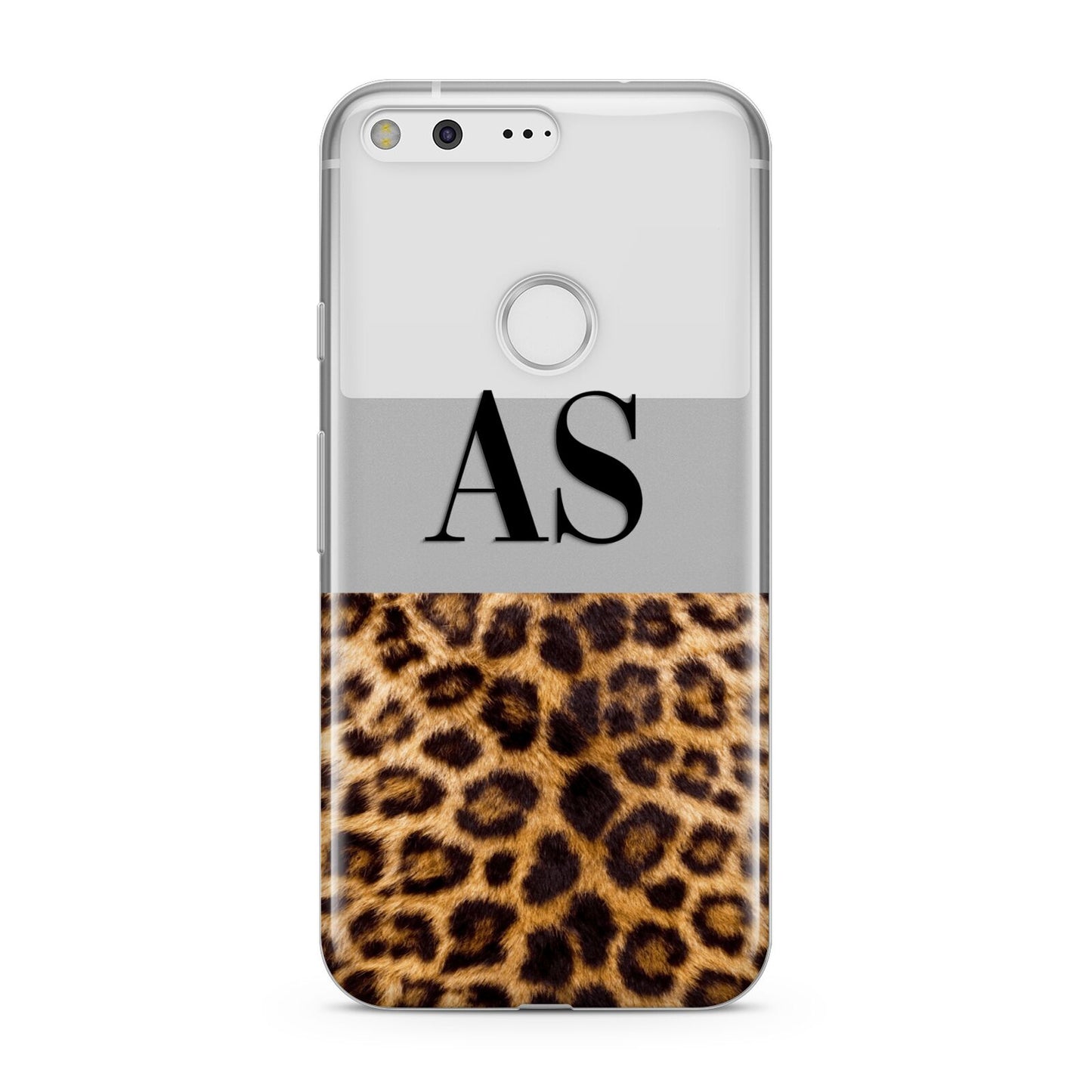 Initialled Leopard Print Google Pixel Case