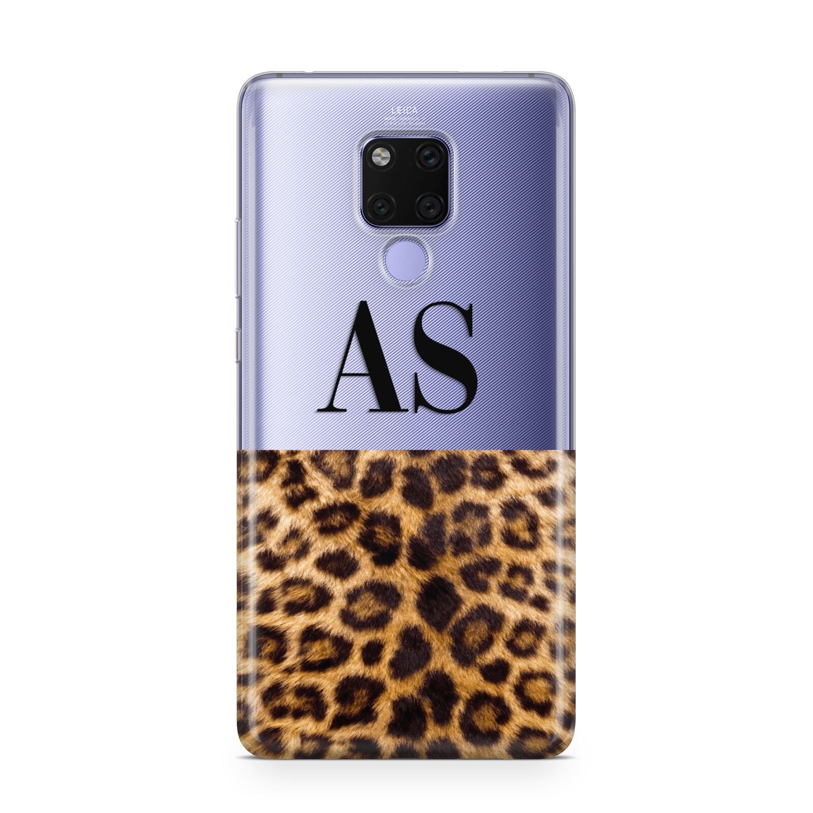 Initialled Leopard Print Huawei Mate 20X Phone Case