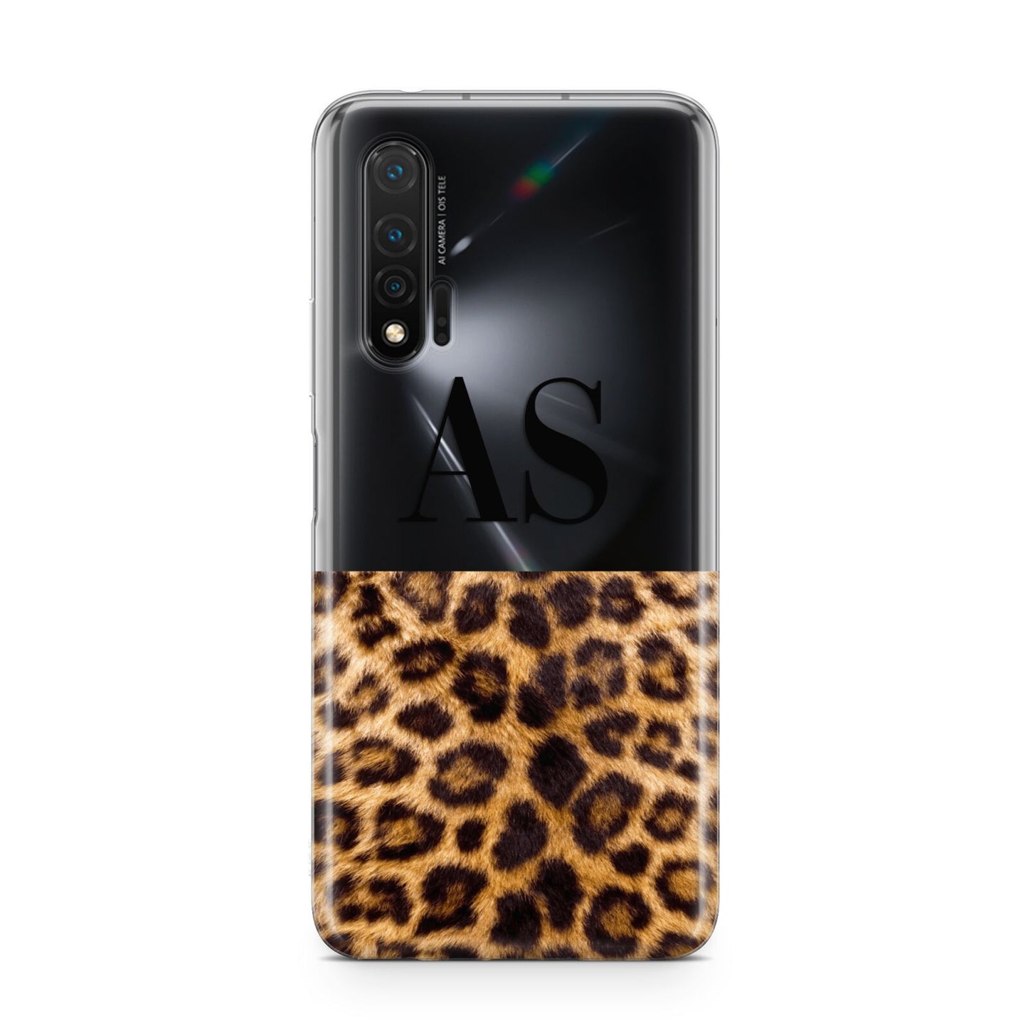 Initialled Leopard Print Huawei Nova 6 Phone Case