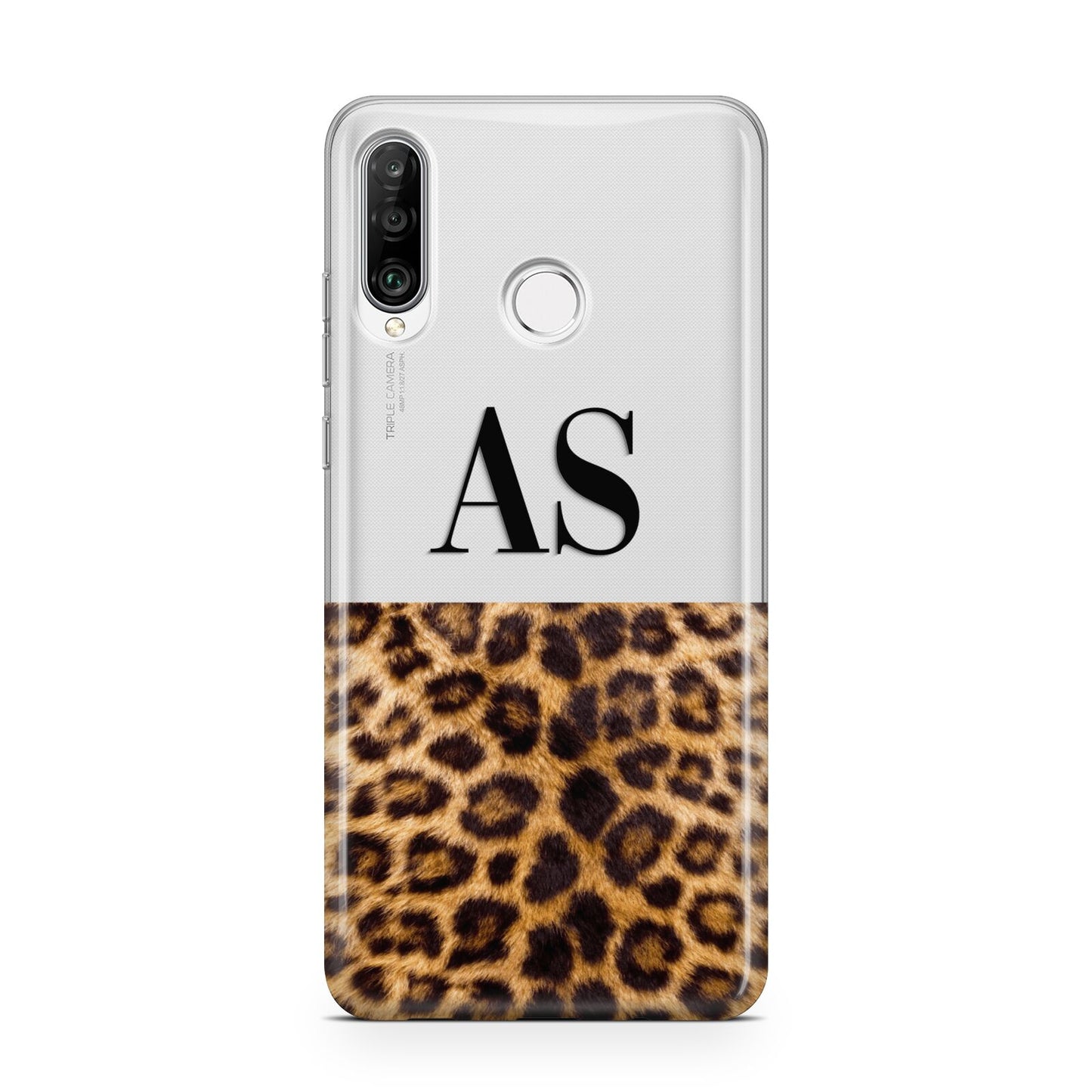 Initialled Leopard Print Huawei P30 Lite Phone Case