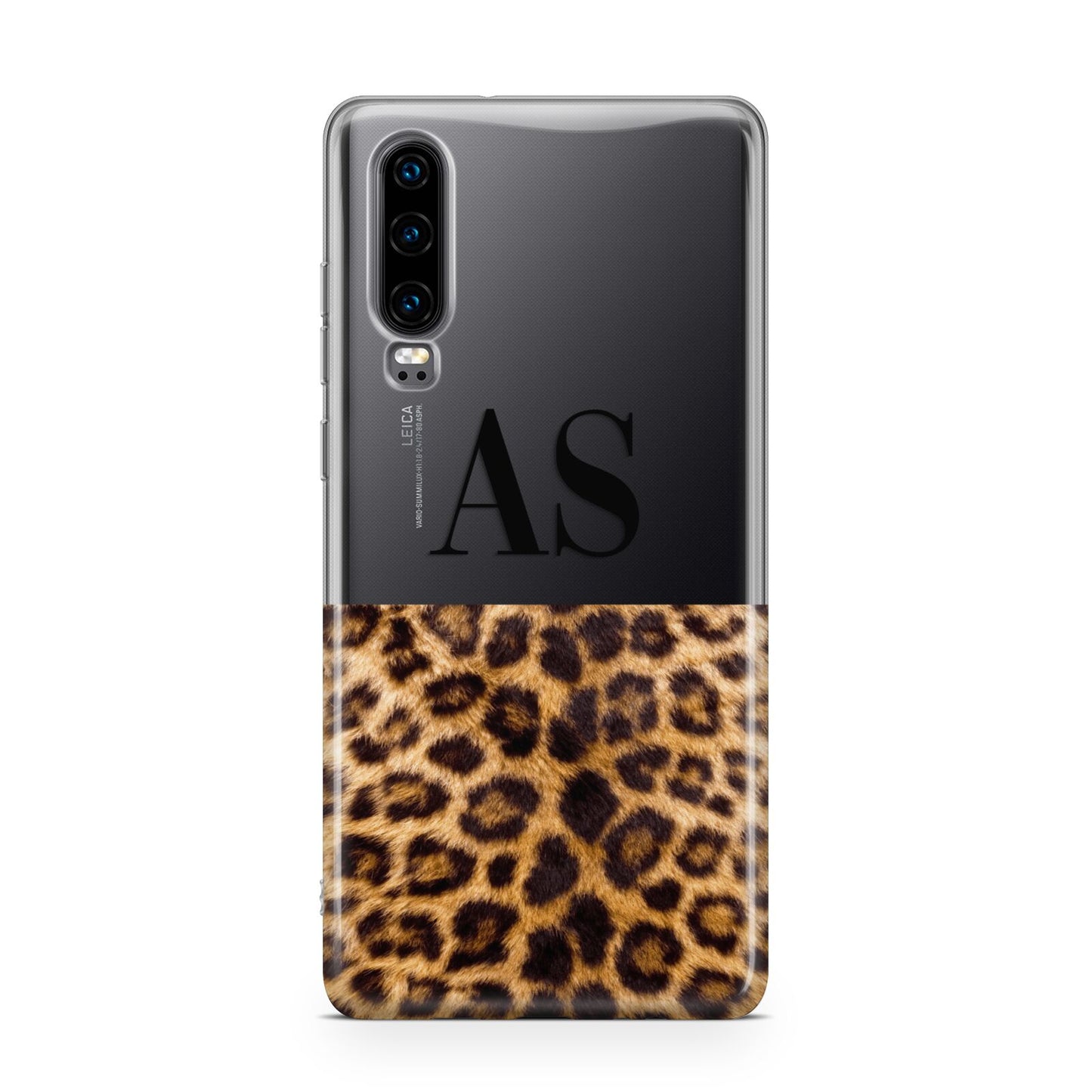 Initialled Leopard Print Huawei P30 Phone Case