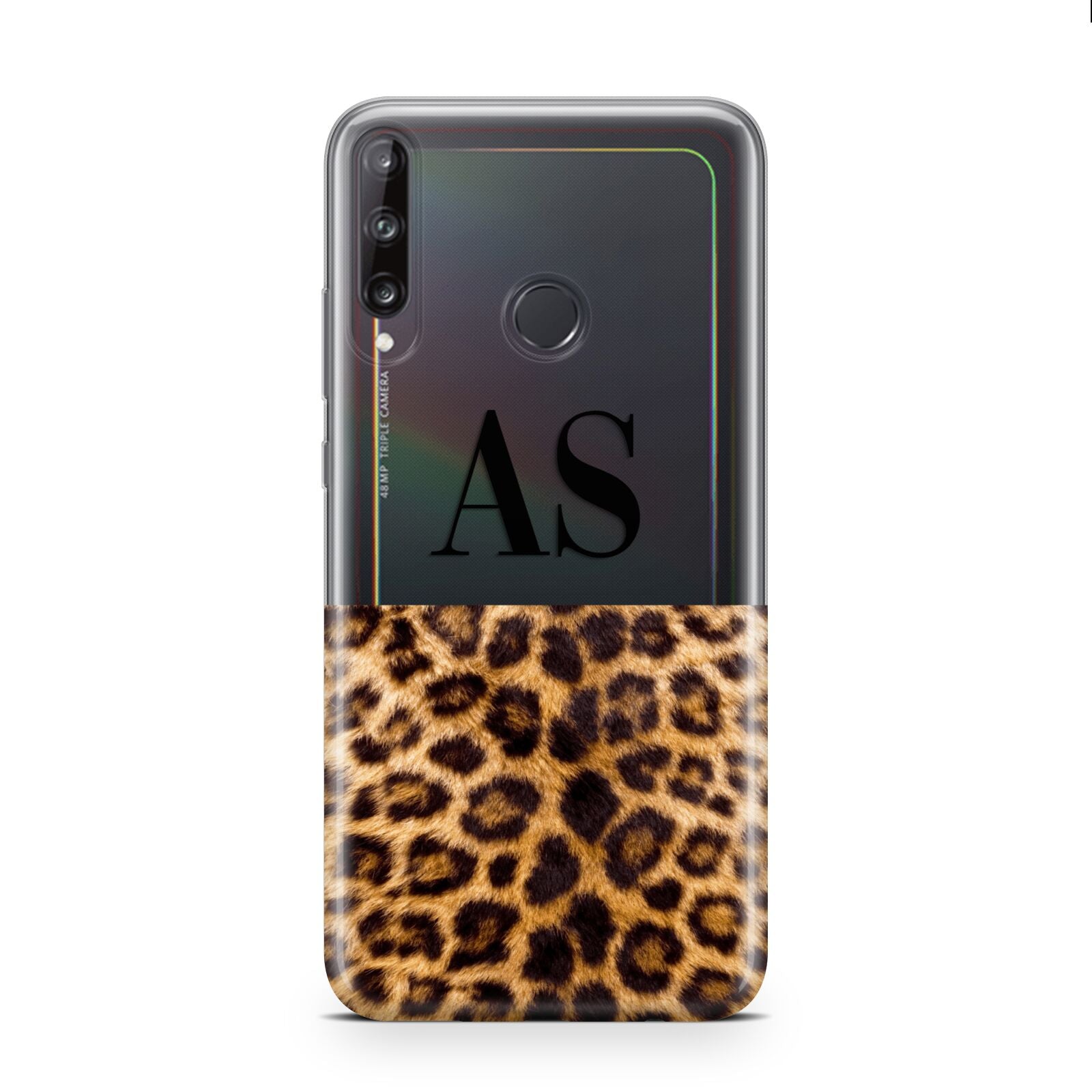 Initialled Leopard Print Huawei P40 Lite E Phone Case