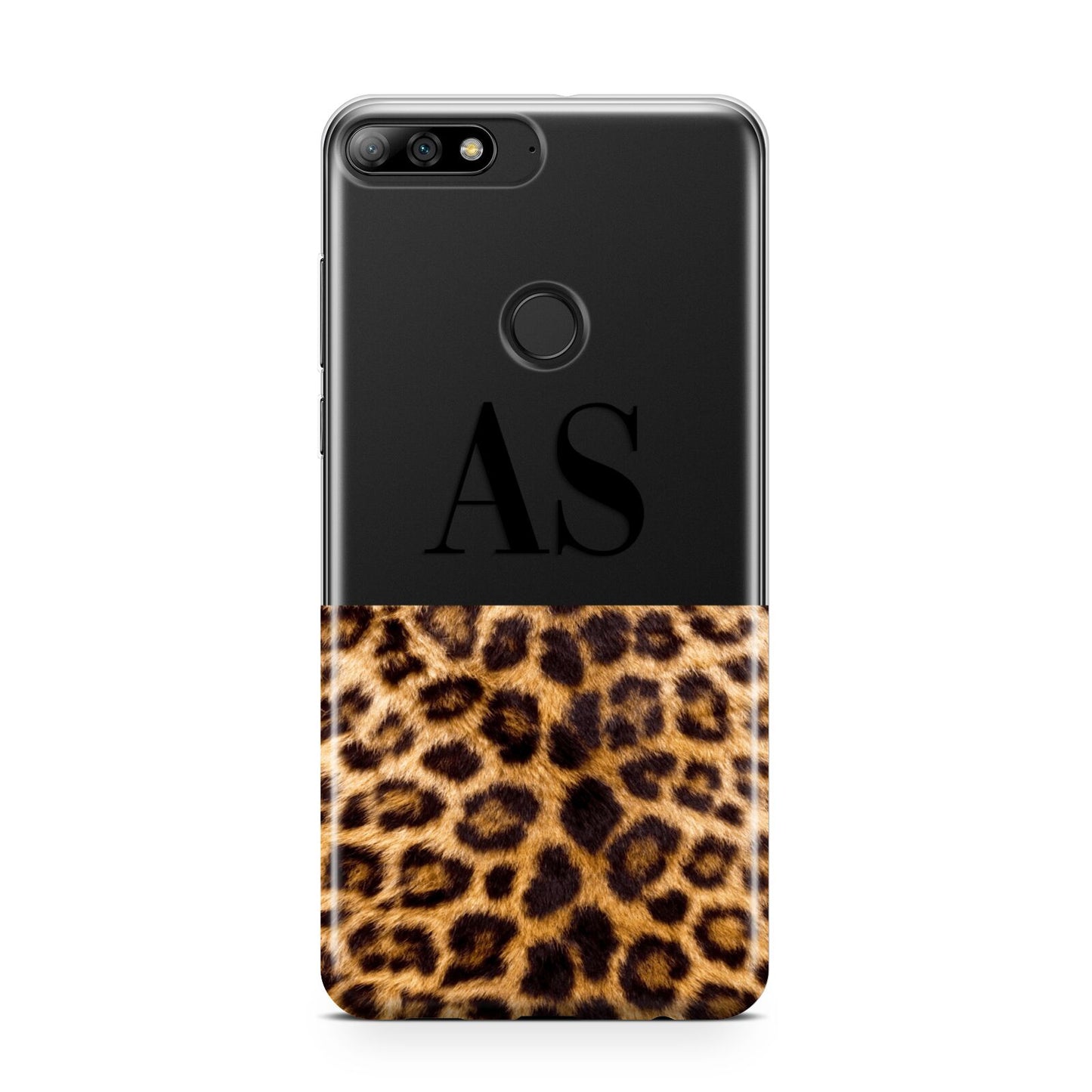 Initialled Leopard Print Huawei Y7 2018