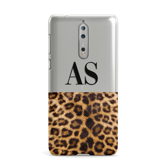 Initialled Leopard Print Nokia Case