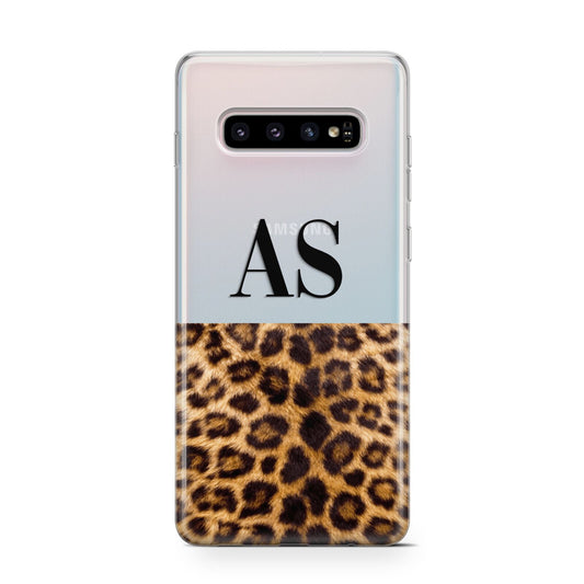 Initialled Leopard Print Protective Samsung Galaxy Case