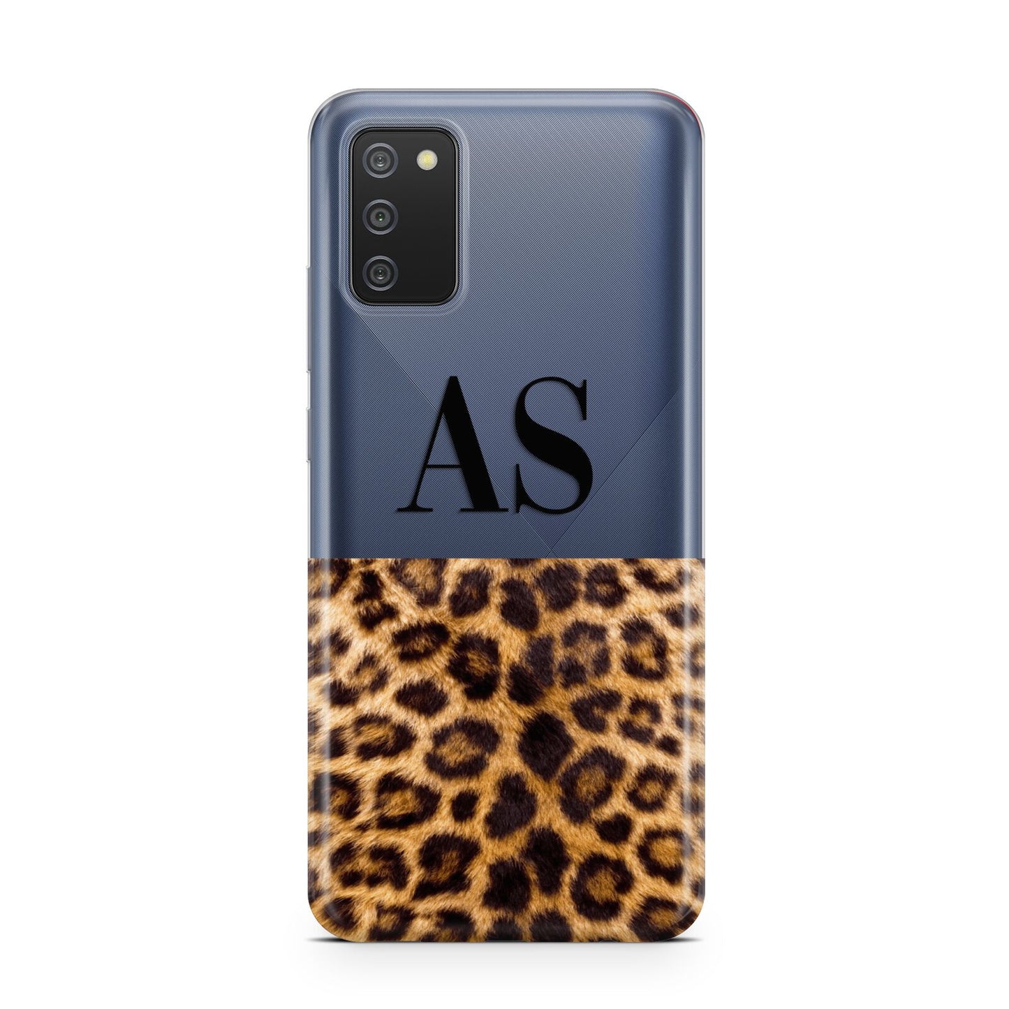 Initialled Leopard Print Samsung A02s Case