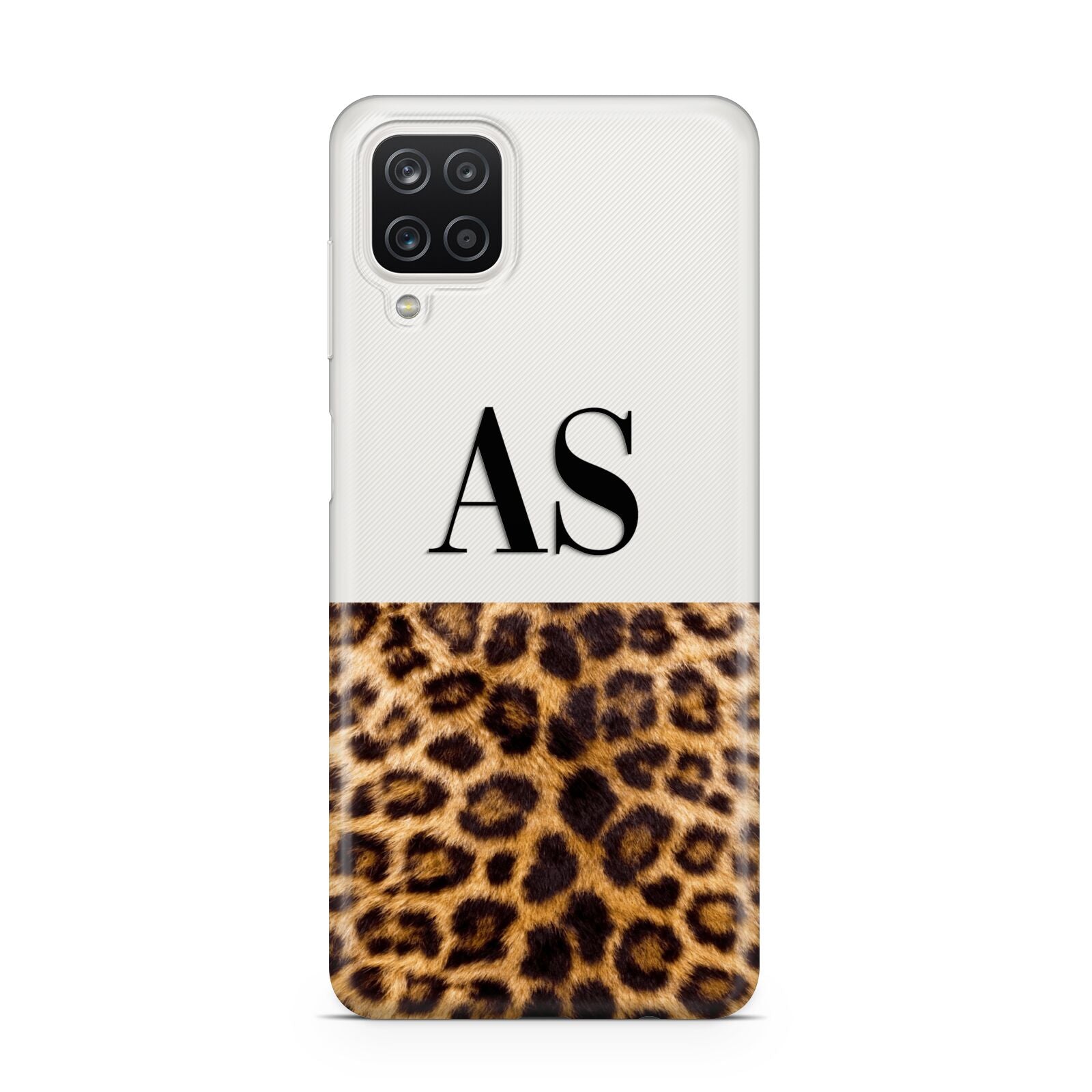 Initialled Leopard Print Samsung A12 Case