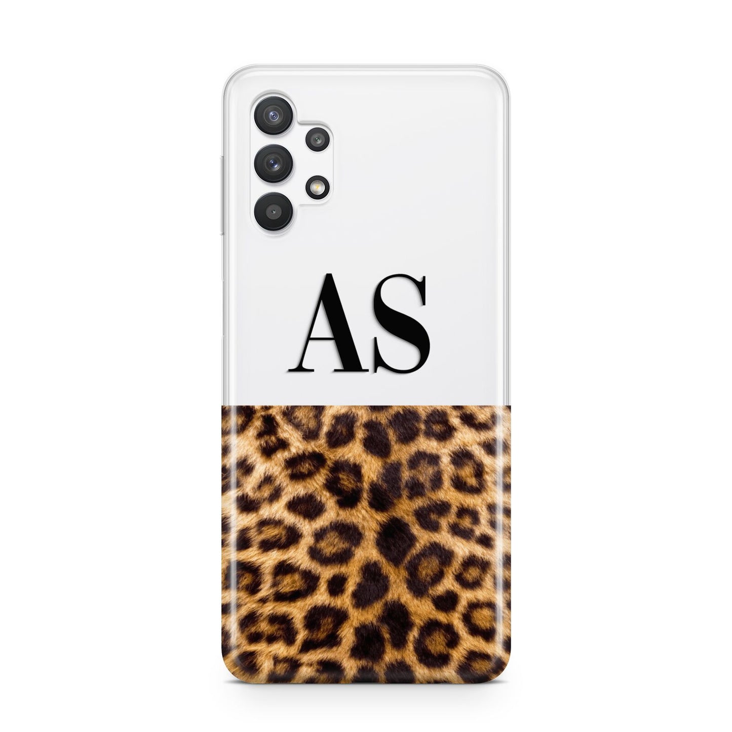 Initialled Leopard Print Samsung A32 5G Case