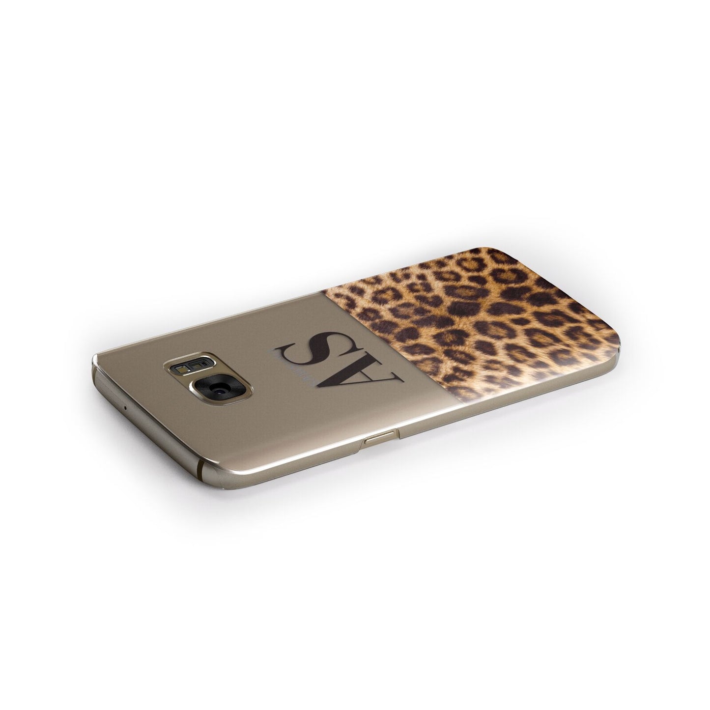 Initialled Leopard Print Samsung Galaxy Case Side Close Up