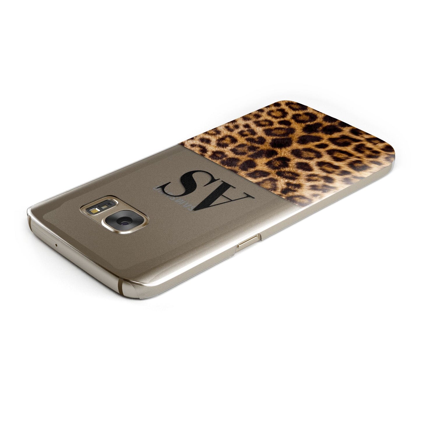 Initialled Leopard Print Samsung Galaxy Case Top Cutout