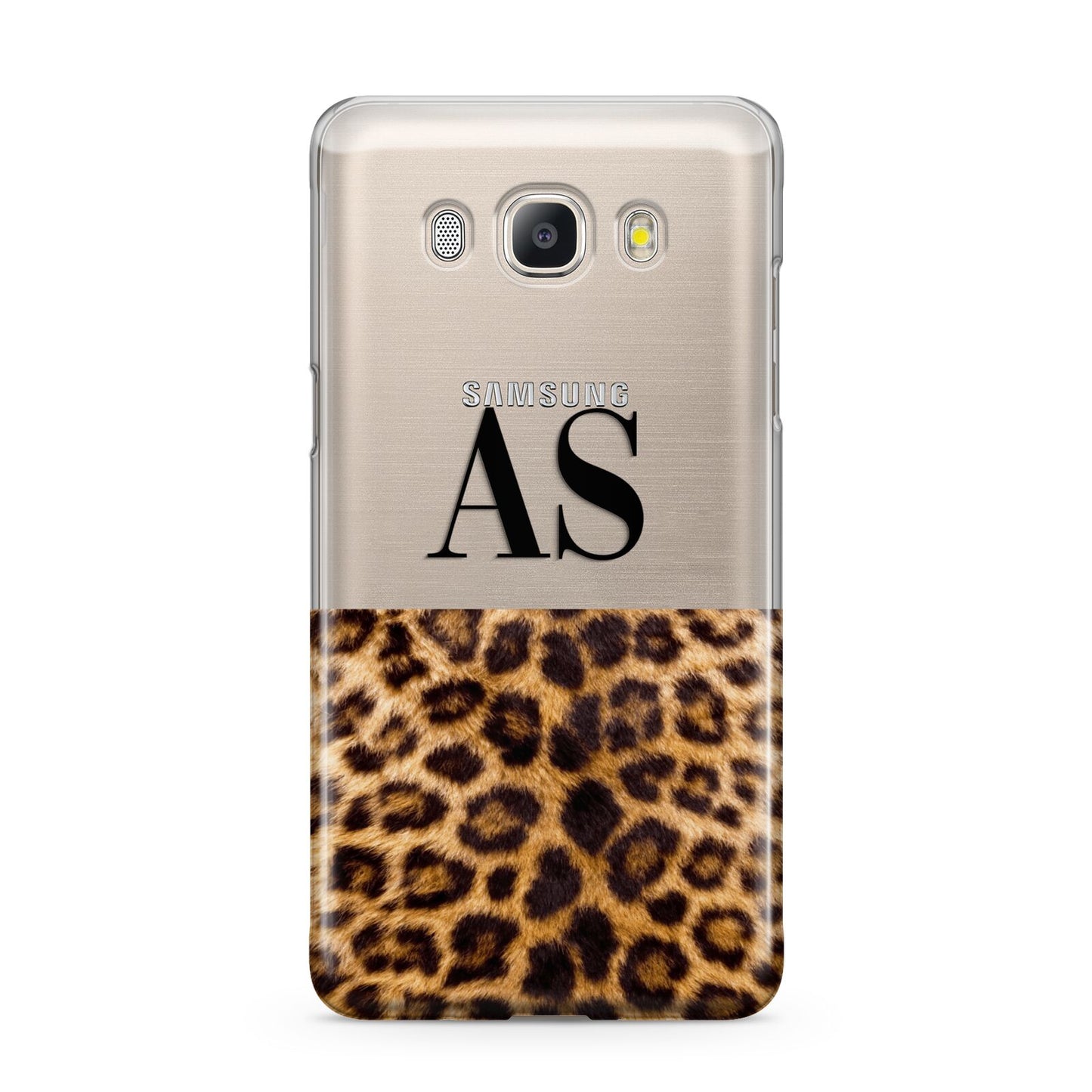 Initialled Leopard Print Samsung Galaxy J5 2016 Case