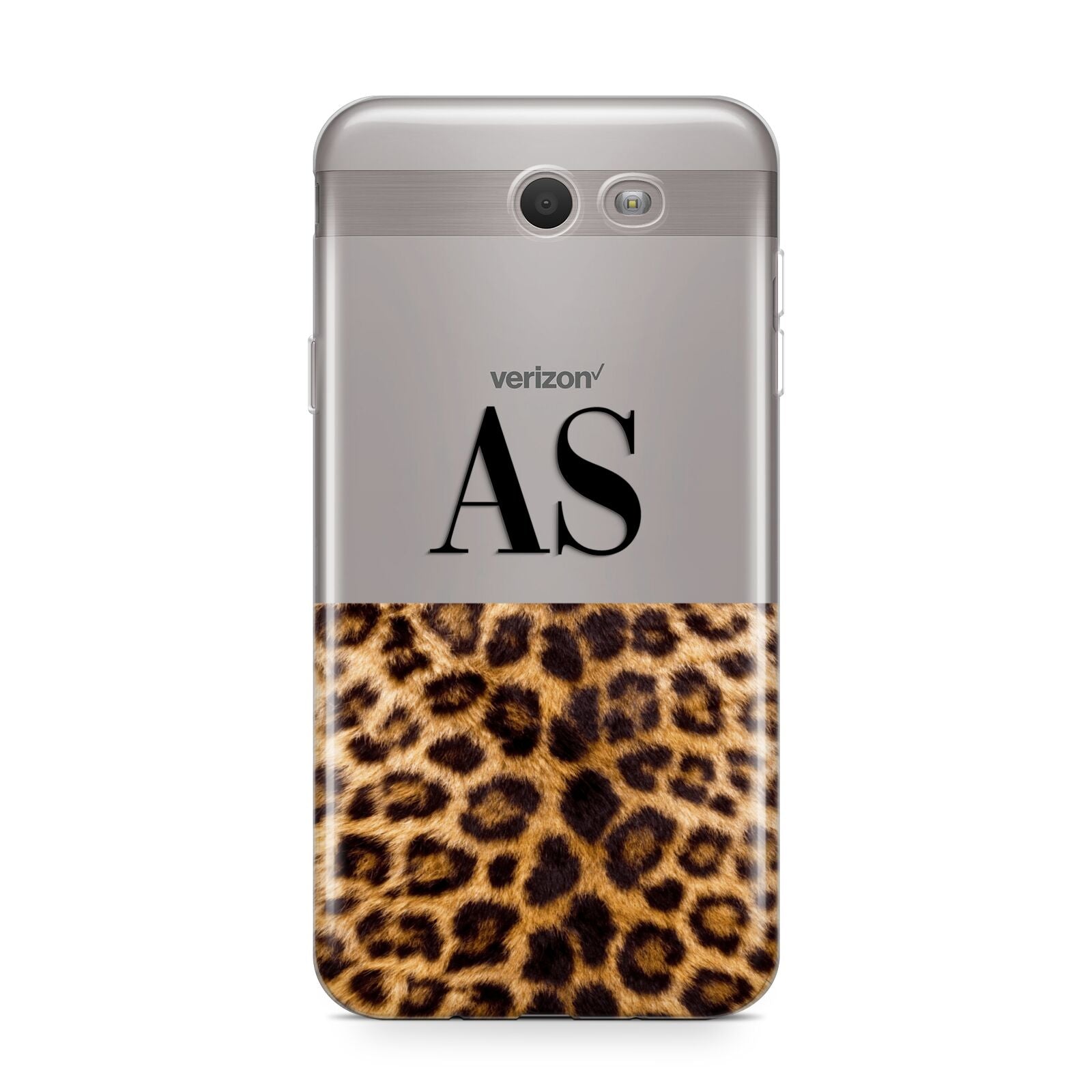 Initialled Leopard Print Samsung Galaxy J7 2017 Case