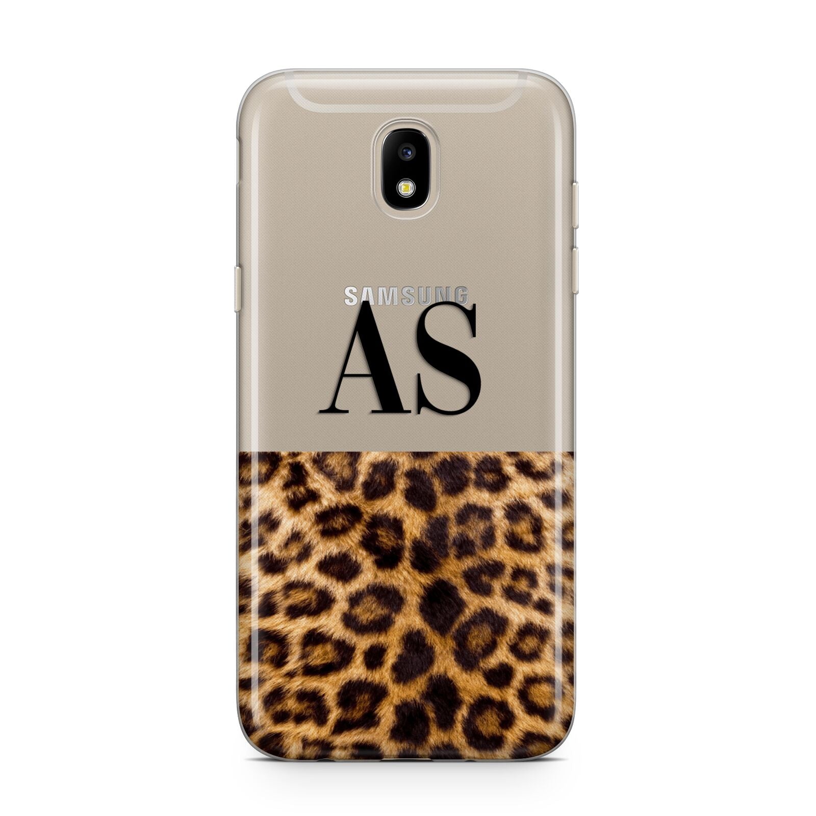 Initialled Leopard Print Samsung J5 2017 Case