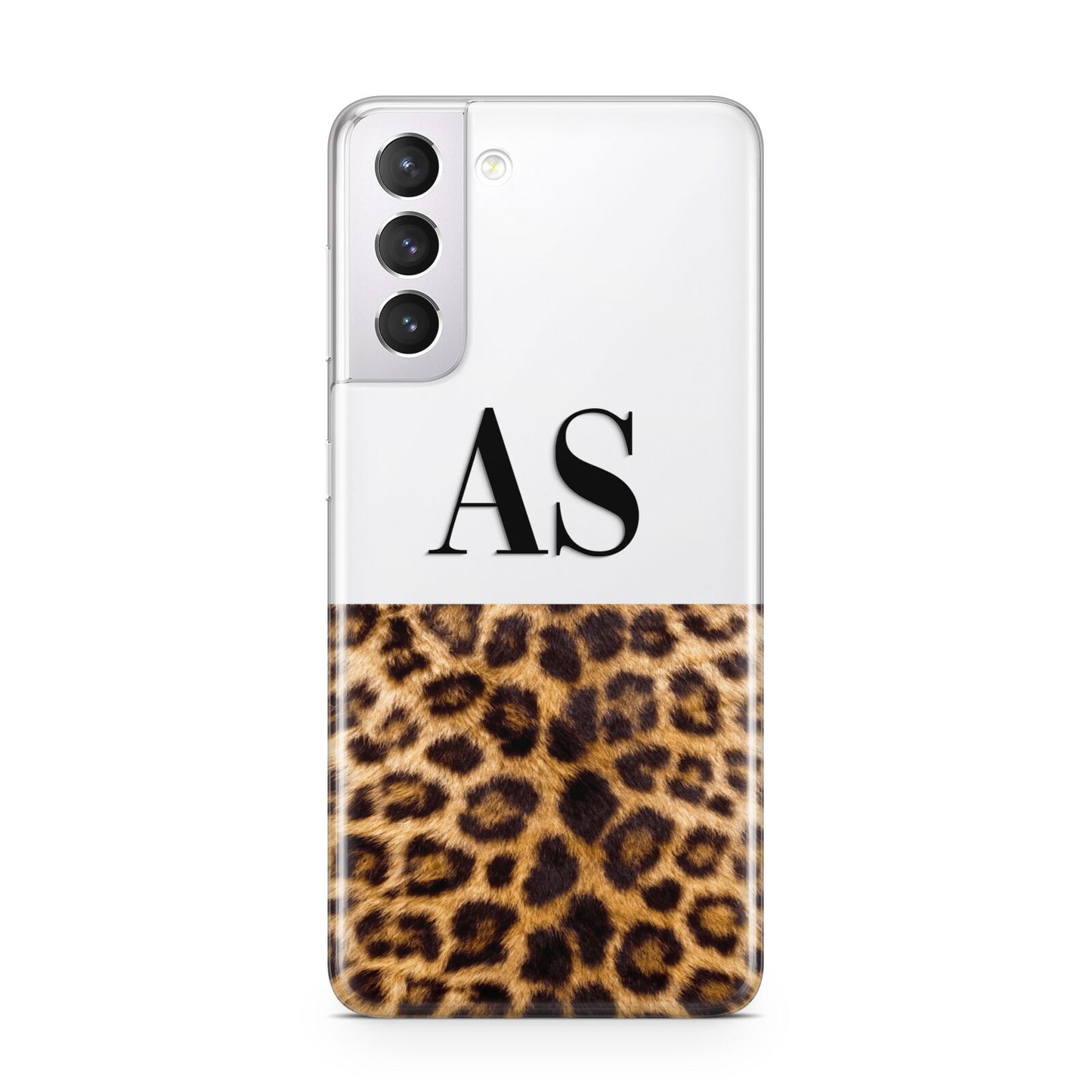 Initialled Leopard Print Samsung S21 Case