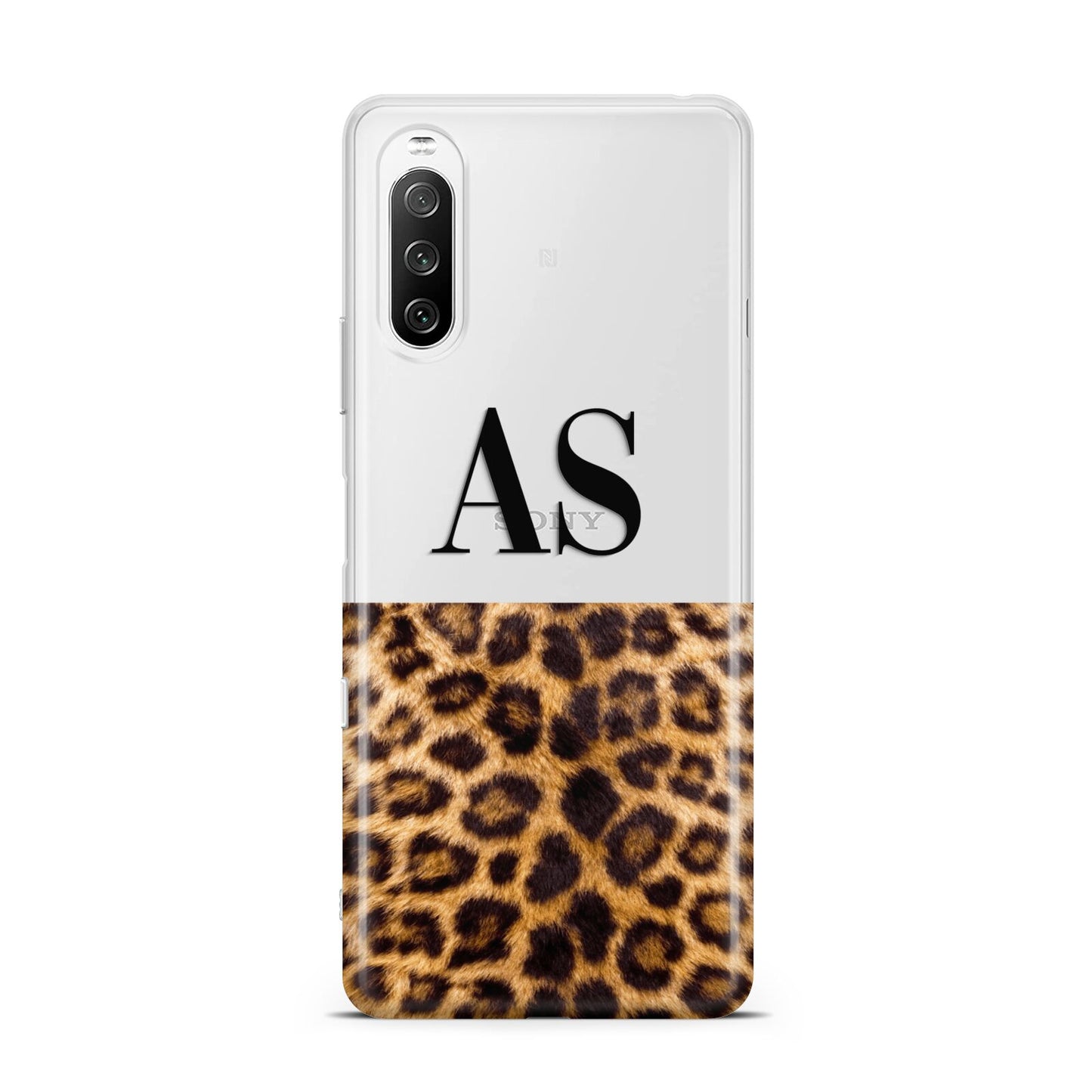 Initialled Leopard Print Sony Xperia 10 III Case