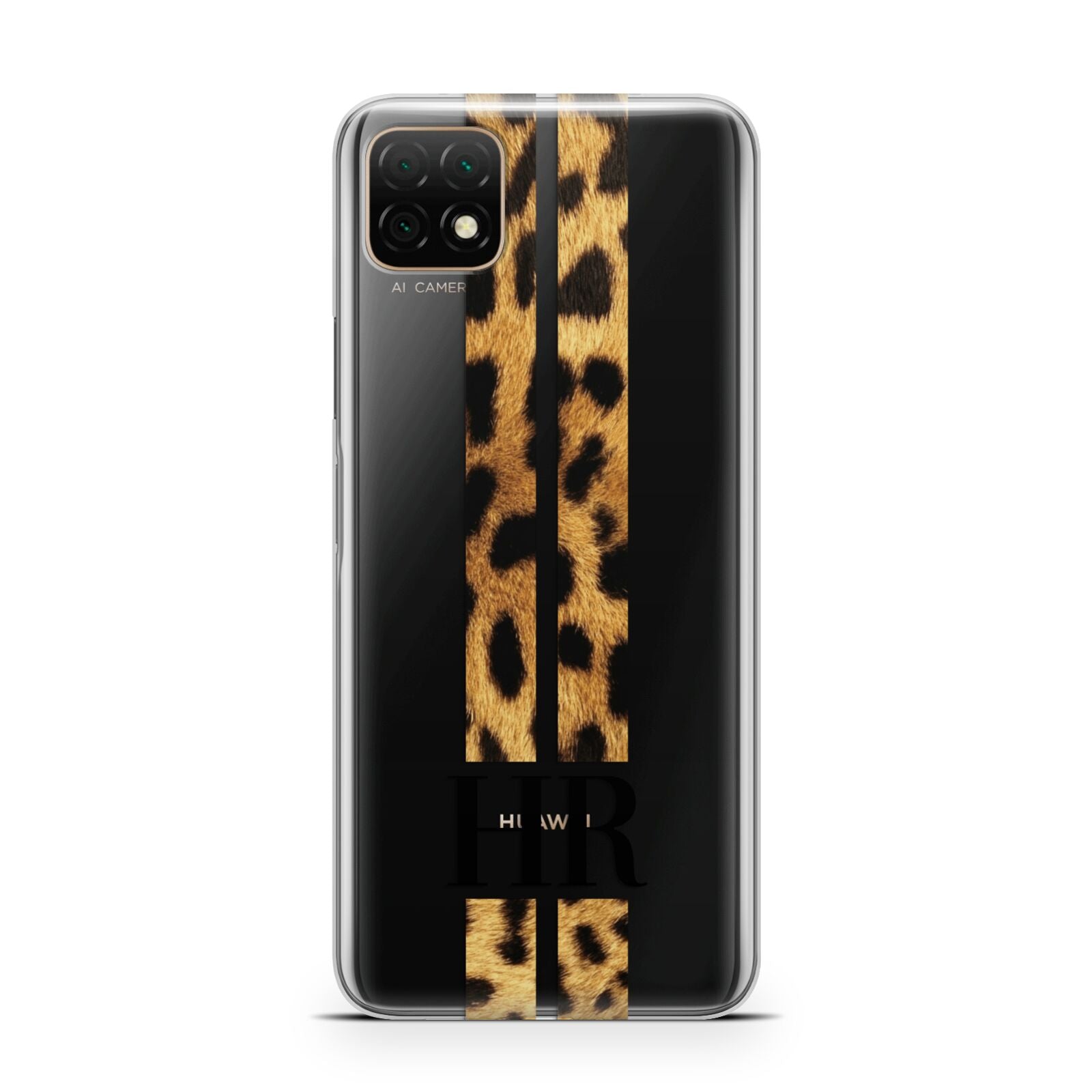 Initialled Leopard Print Stripes Huawei Enjoy 20 Phone Case