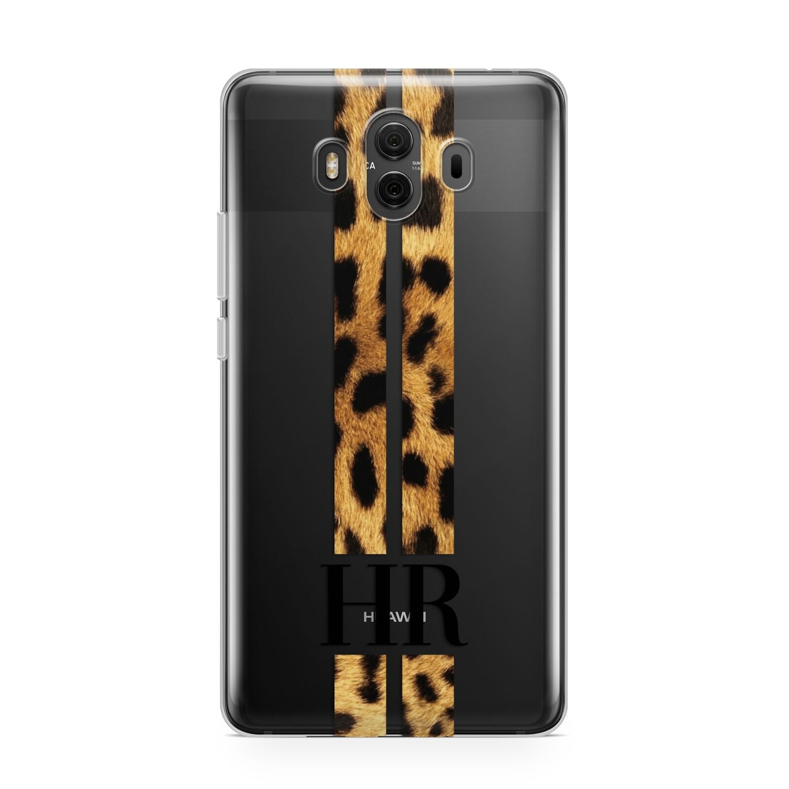 Initialled Leopard Print Stripes Huawei Mate 10 Protective Phone Case