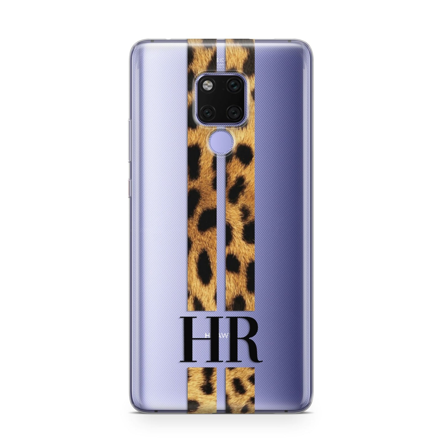 Initialled Leopard Print Stripes Huawei Mate 20X Phone Case