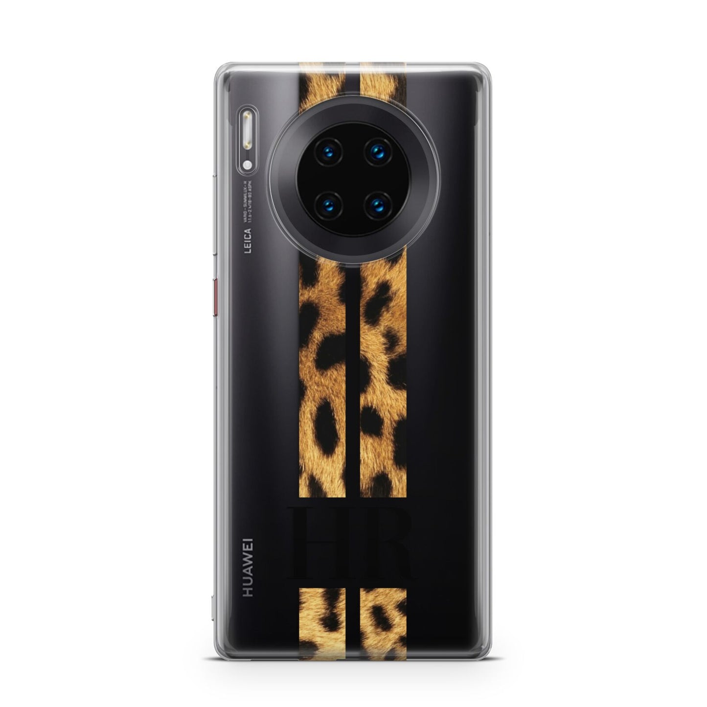 Initialled Leopard Print Stripes Huawei Mate 30 Pro Phone Case