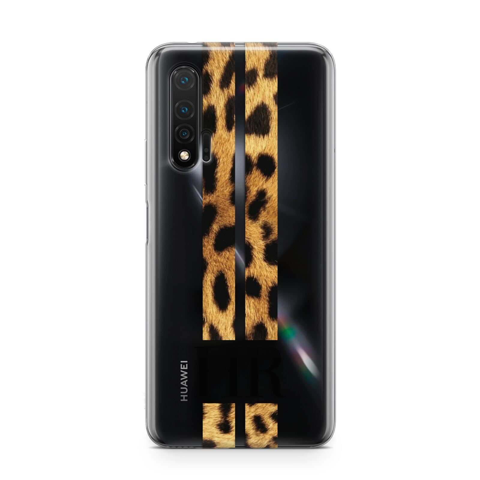 Initialled Leopard Print Stripes Huawei Nova 6 Phone Case