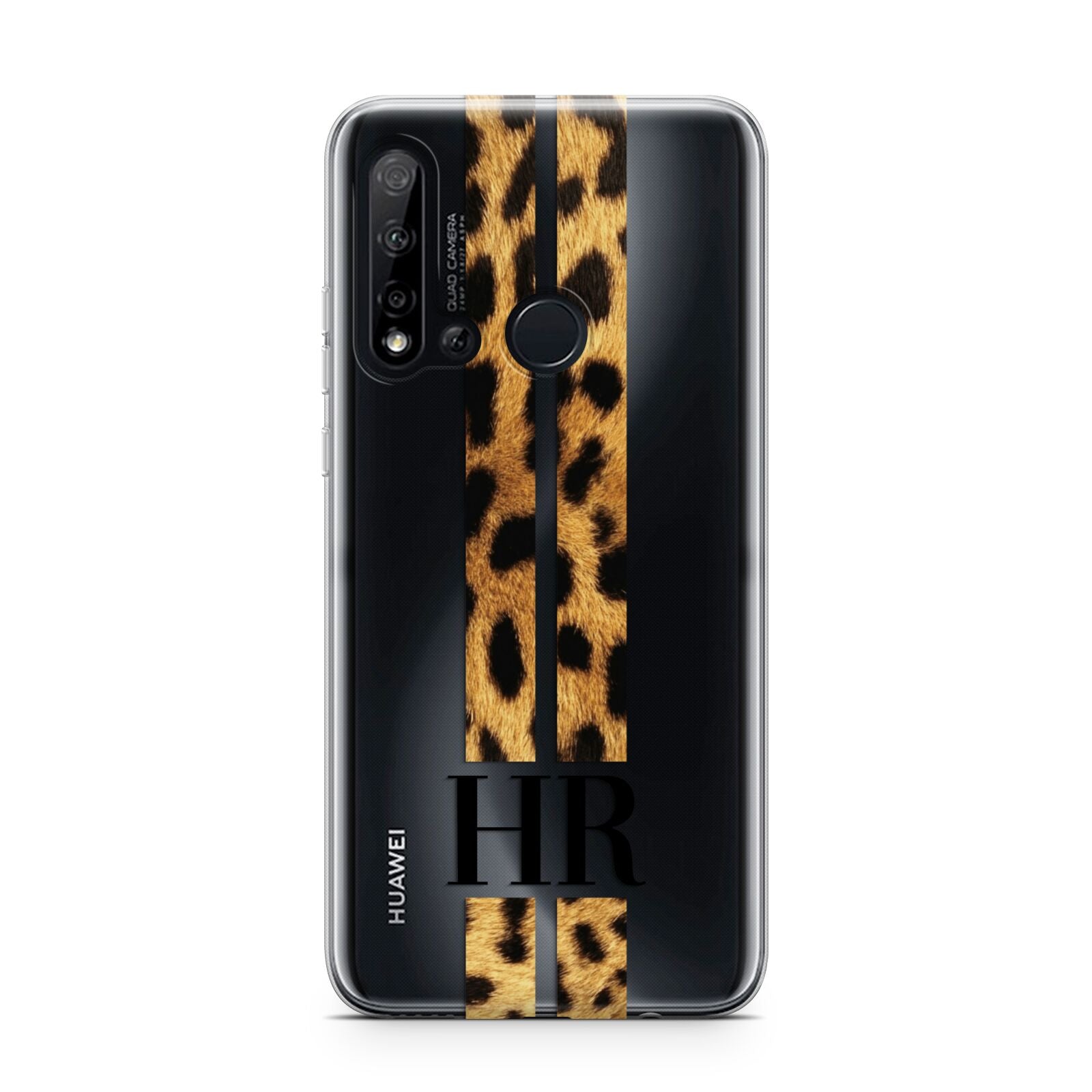 Initialled Leopard Print Stripes Huawei P20 Lite 5G Phone Case