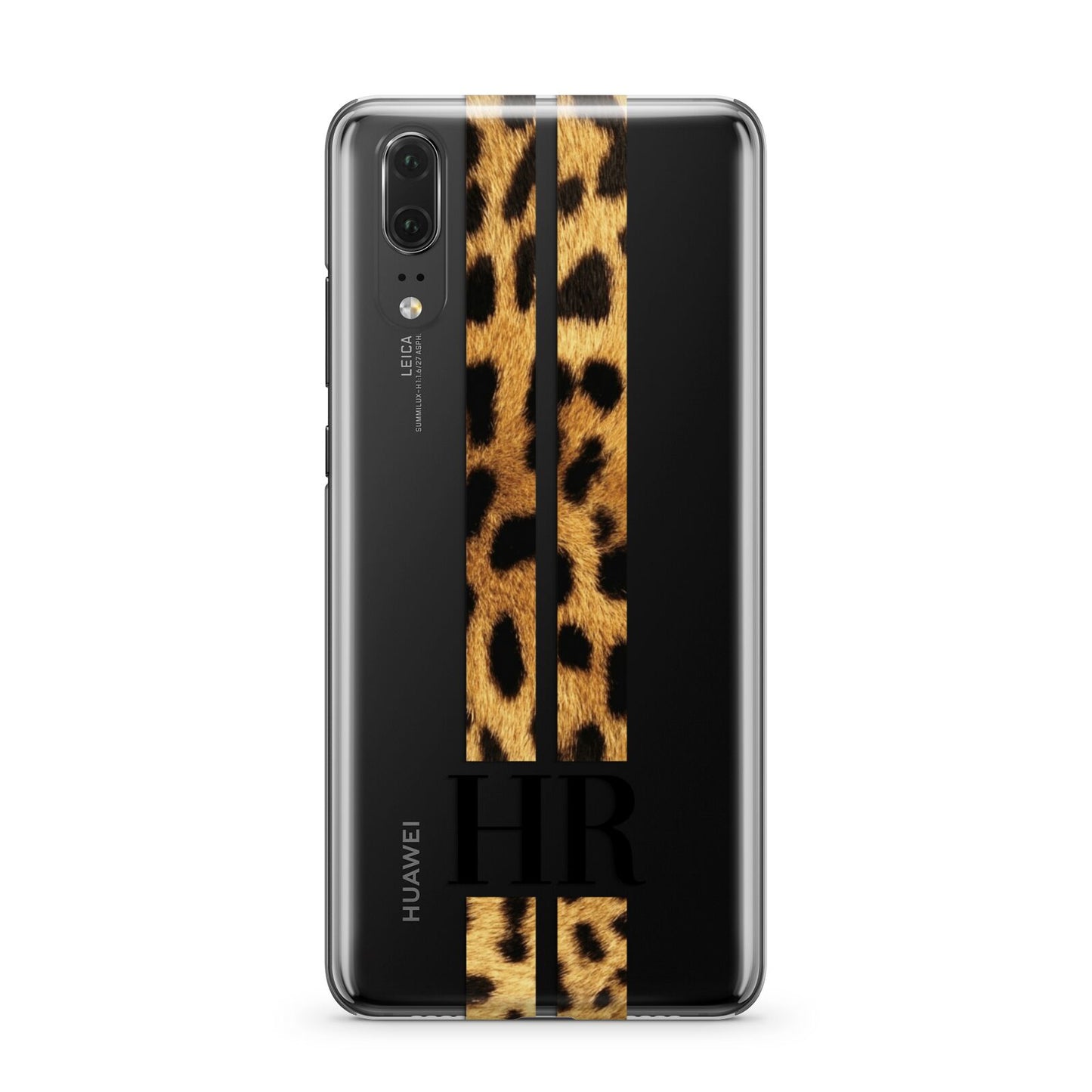 Initialled Leopard Print Stripes Huawei P20 Phone Case