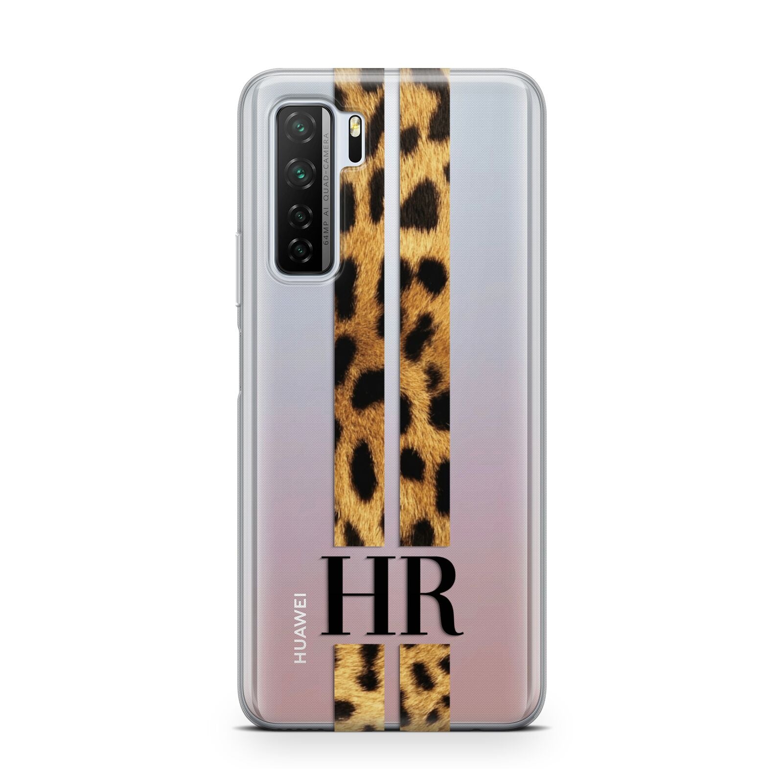 Initialled Leopard Print Stripes Huawei P40 Lite 5G Phone Case