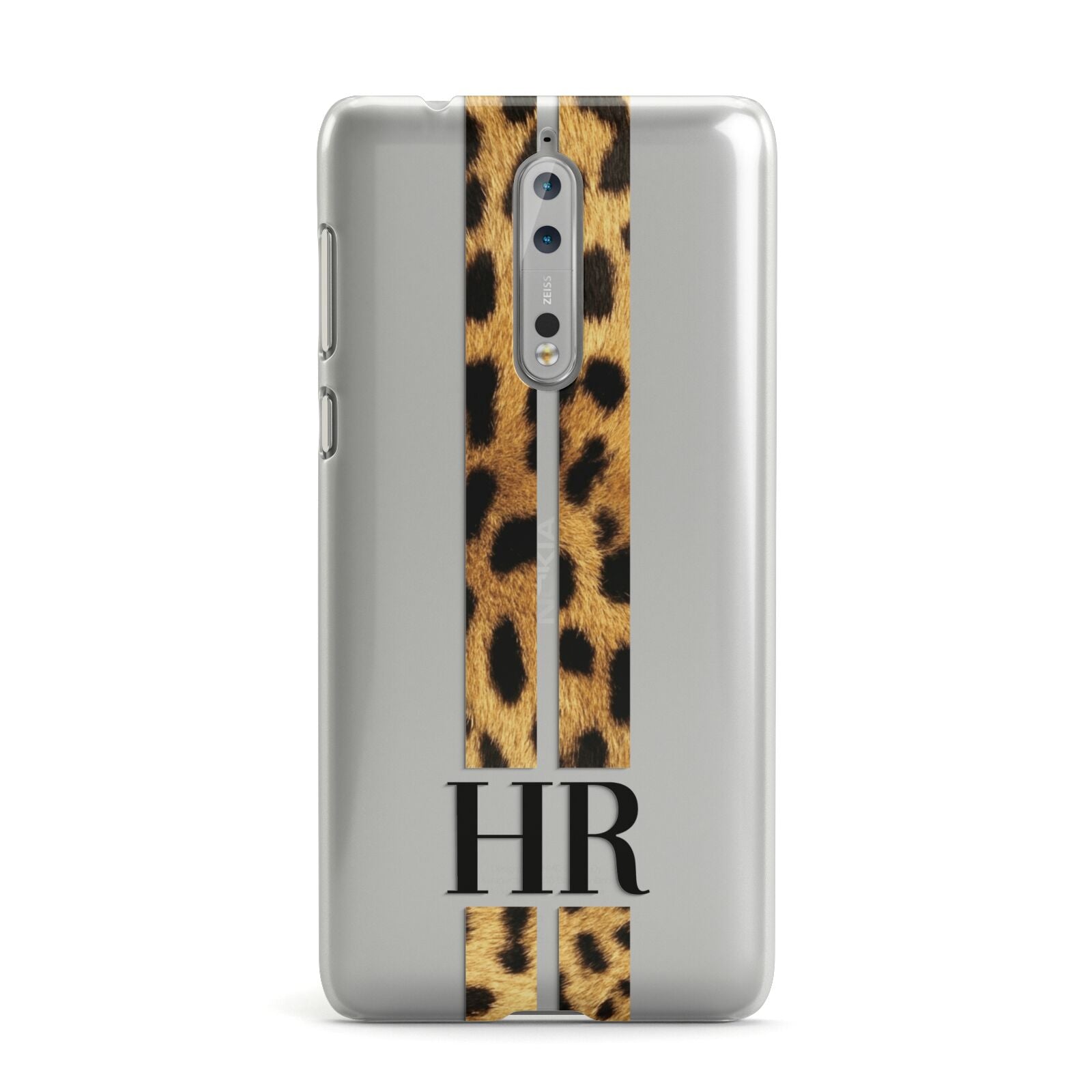 Initialled Leopard Print Stripes Nokia Case