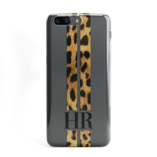 Initialled Leopard Print Stripes OnePlus Case