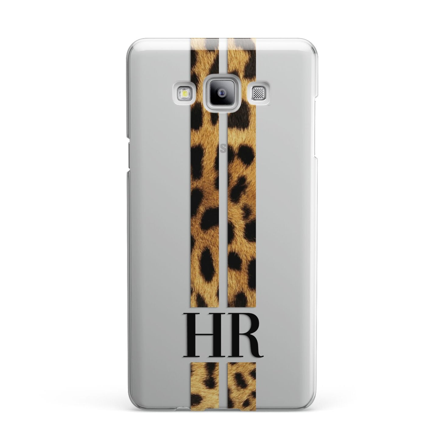 Initialled Leopard Print Stripes Samsung Galaxy A7 2015 Case