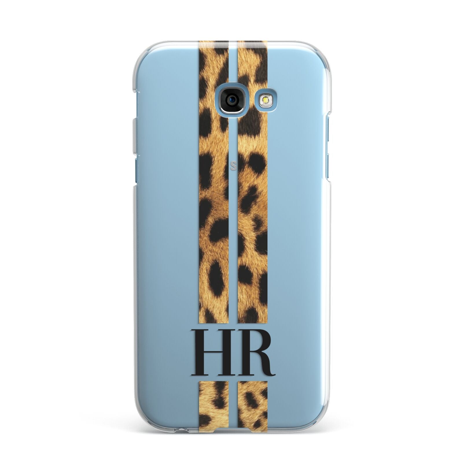 Initialled Leopard Print Stripes Samsung Galaxy A7 2017 Case