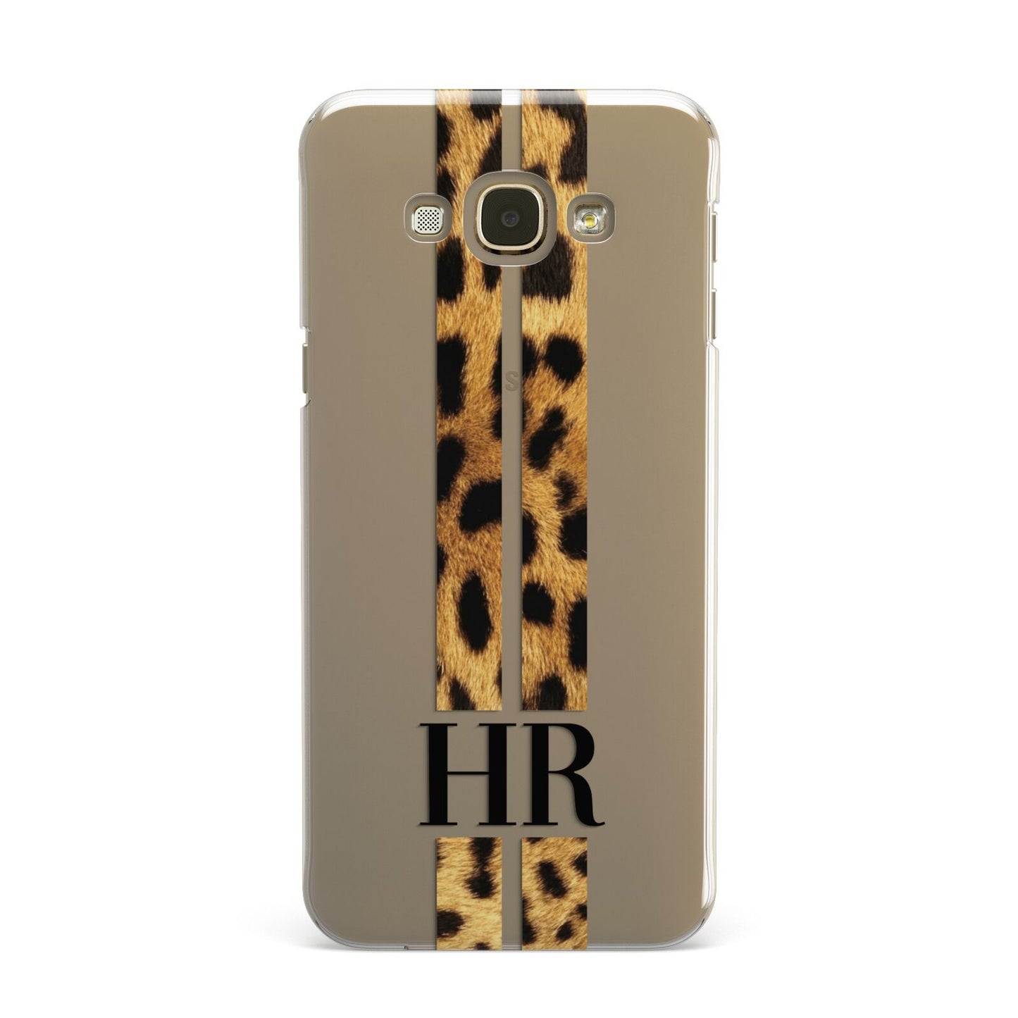 Initialled Leopard Print Stripes Samsung Galaxy A8 Case