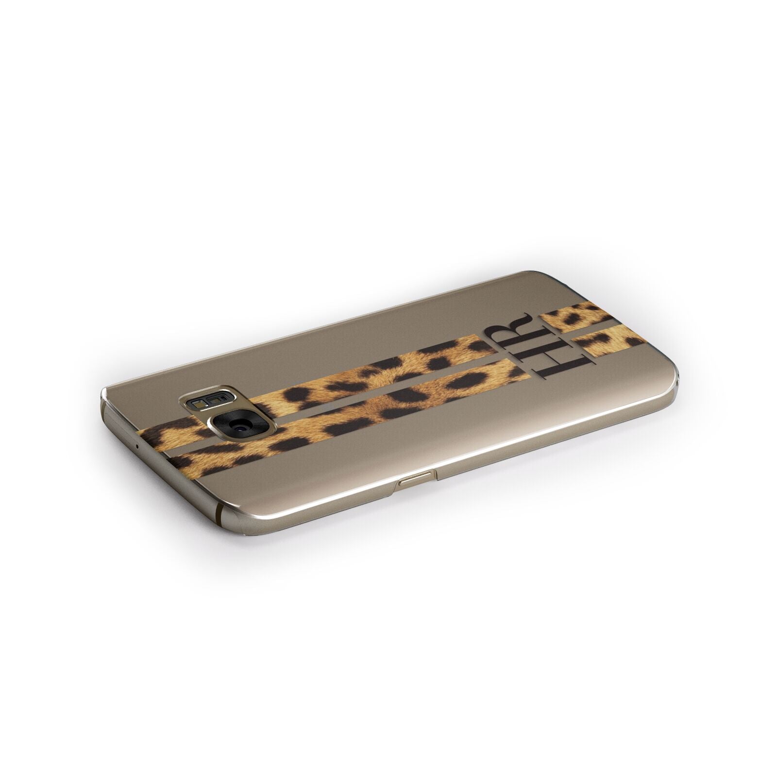 Initialled Leopard Print Stripes Samsung Galaxy Case Side Close Up