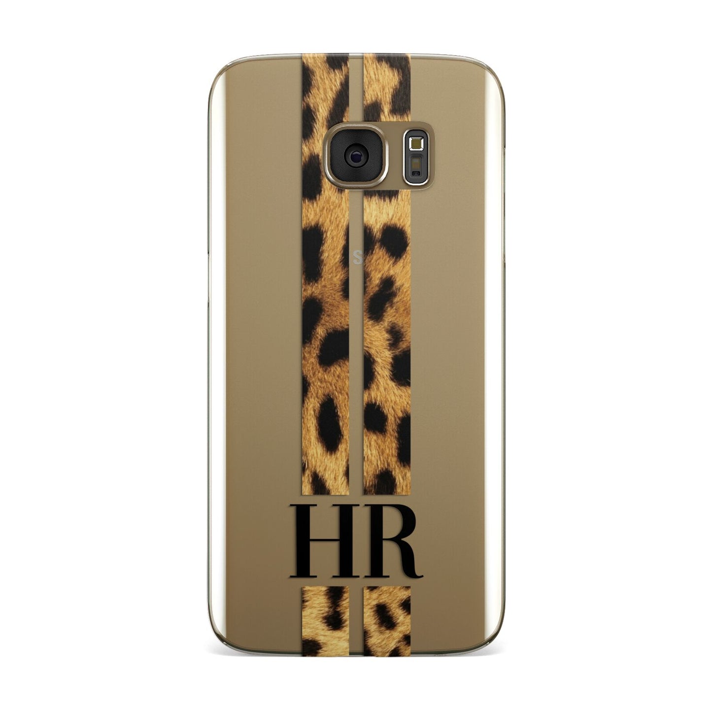 Initialled Leopard Print Stripes Samsung Galaxy Case