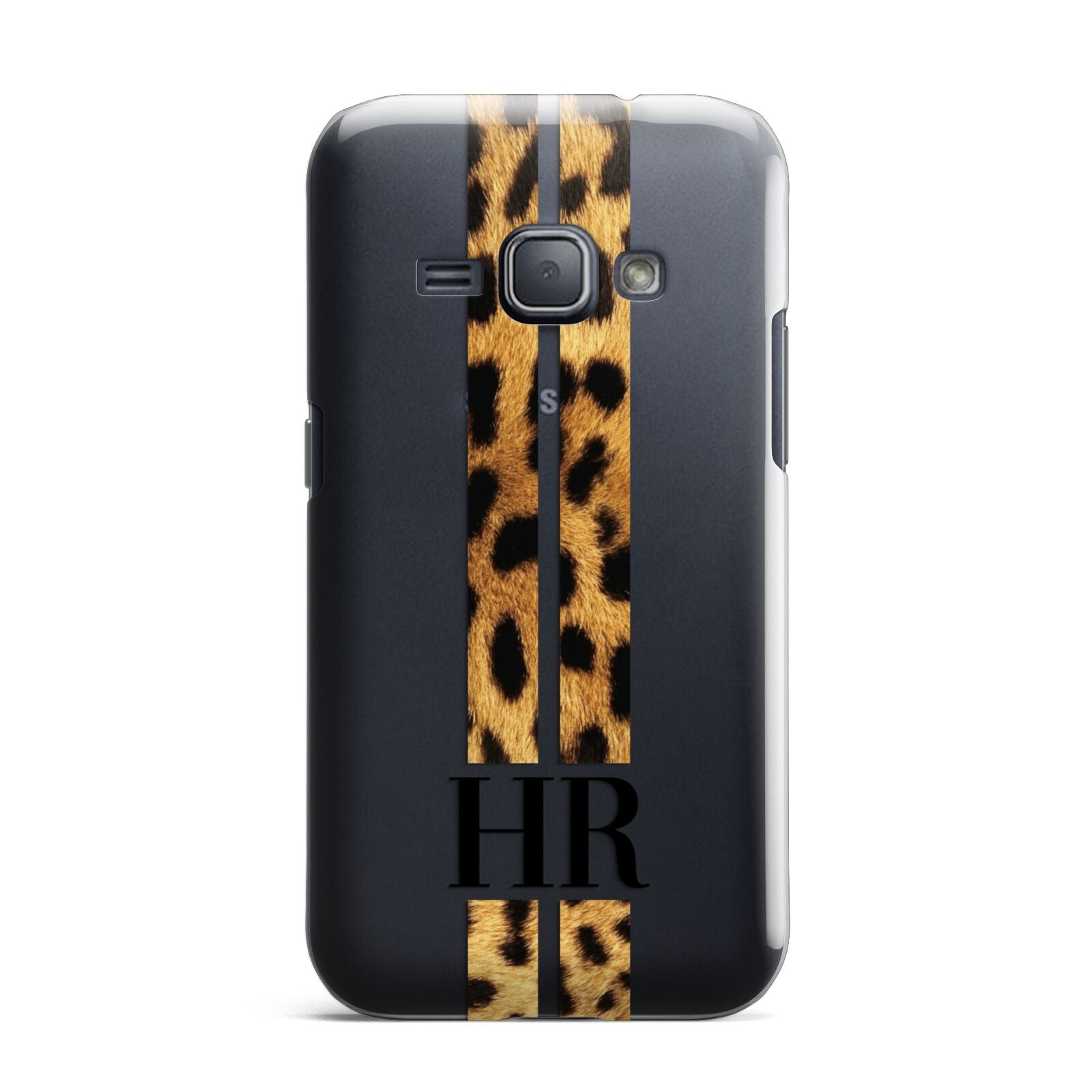 Initialled Leopard Print Stripes Samsung Galaxy J1 2016 Case