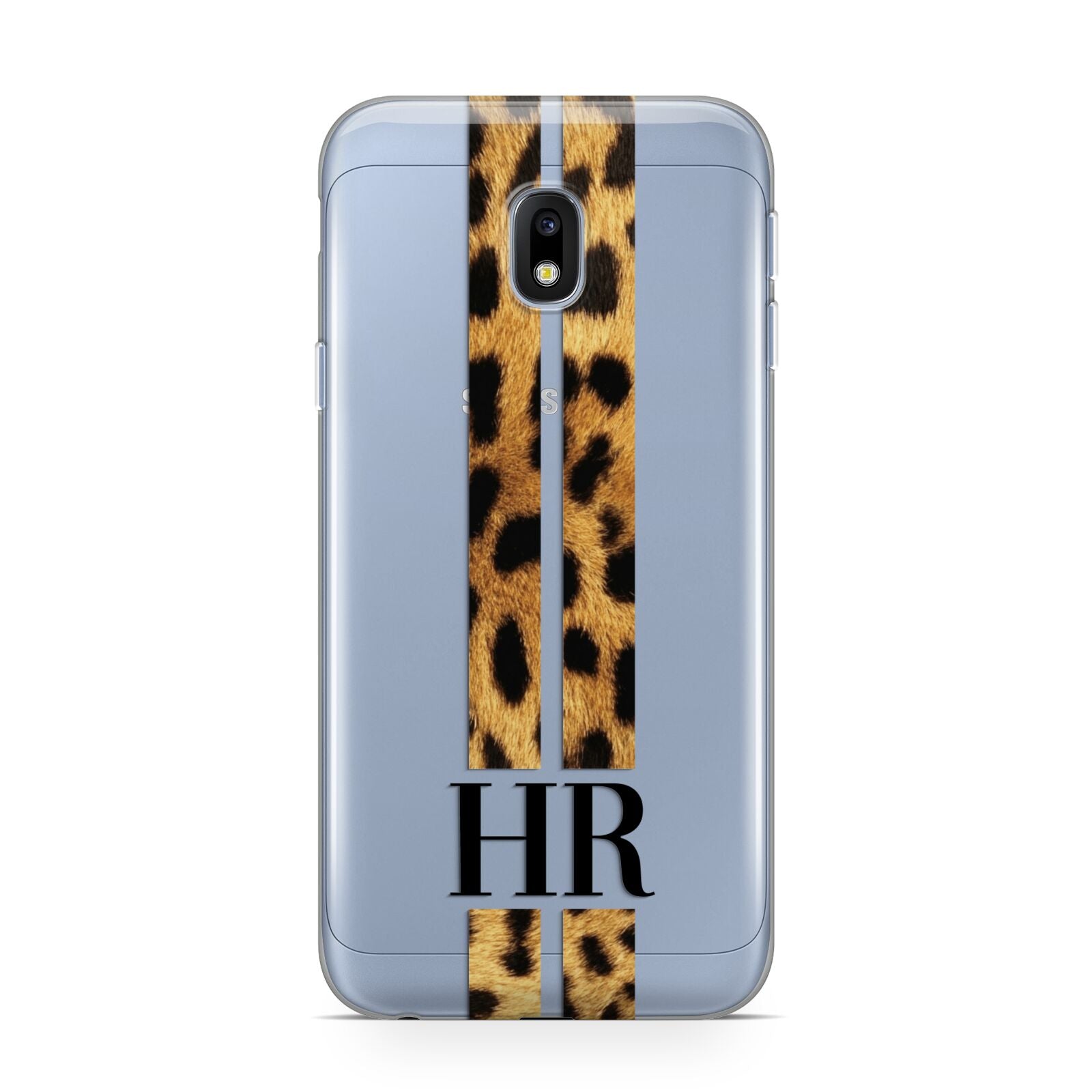 Initialled Leopard Print Stripes Samsung Galaxy J3 2017 Case