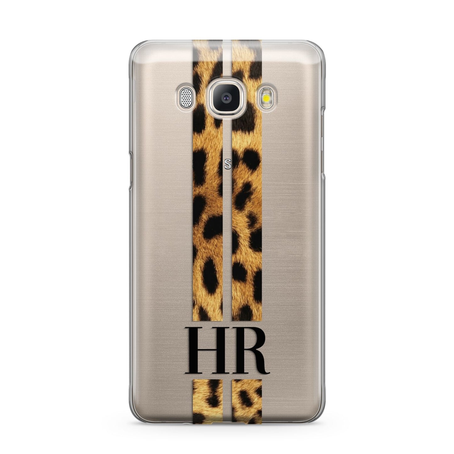 Initialled Leopard Print Stripes Samsung Galaxy J5 2016 Case