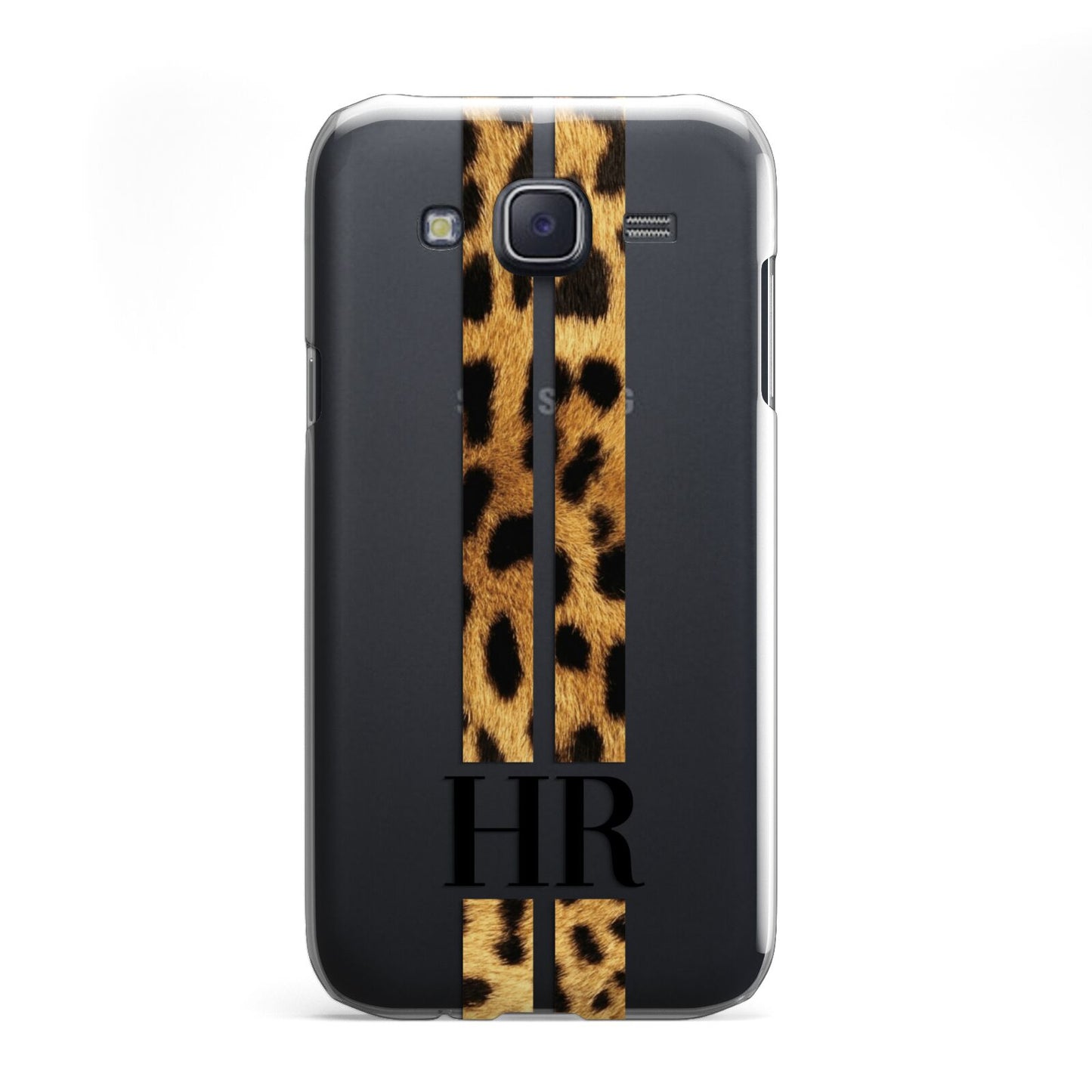 Initialled Leopard Print Stripes Samsung Galaxy J5 Case