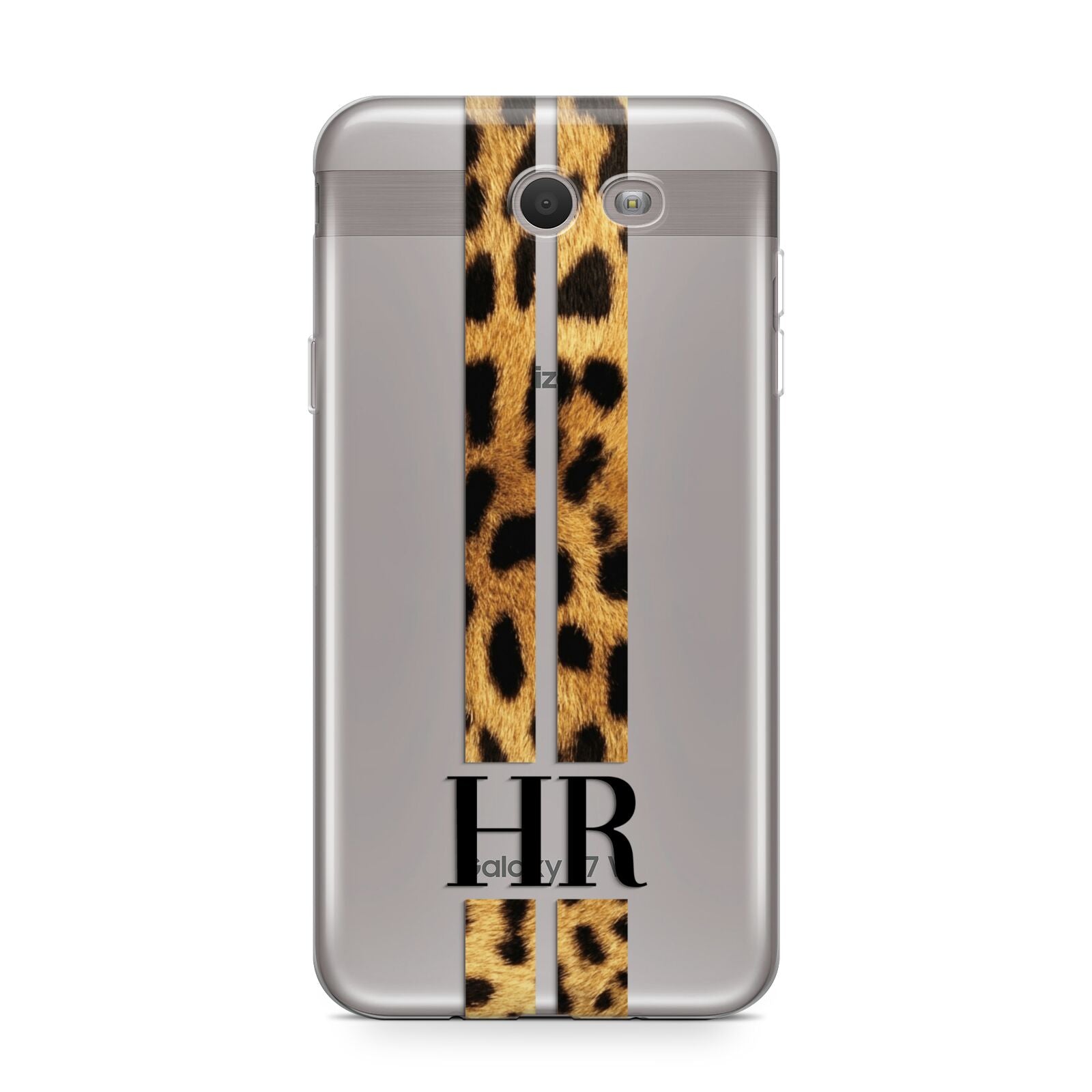 Initialled Leopard Print Stripes Samsung Galaxy J7 2017 Case