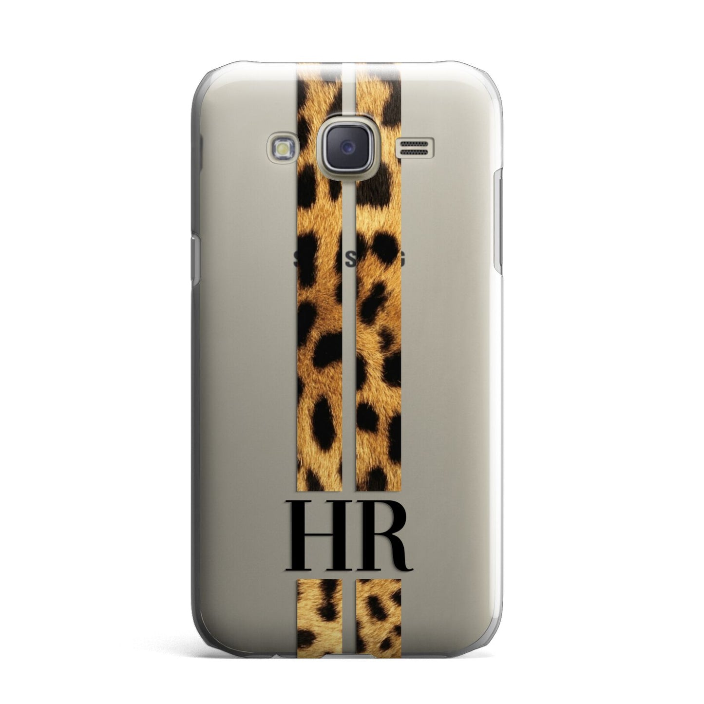 Initialled Leopard Print Stripes Samsung Galaxy J7 Case