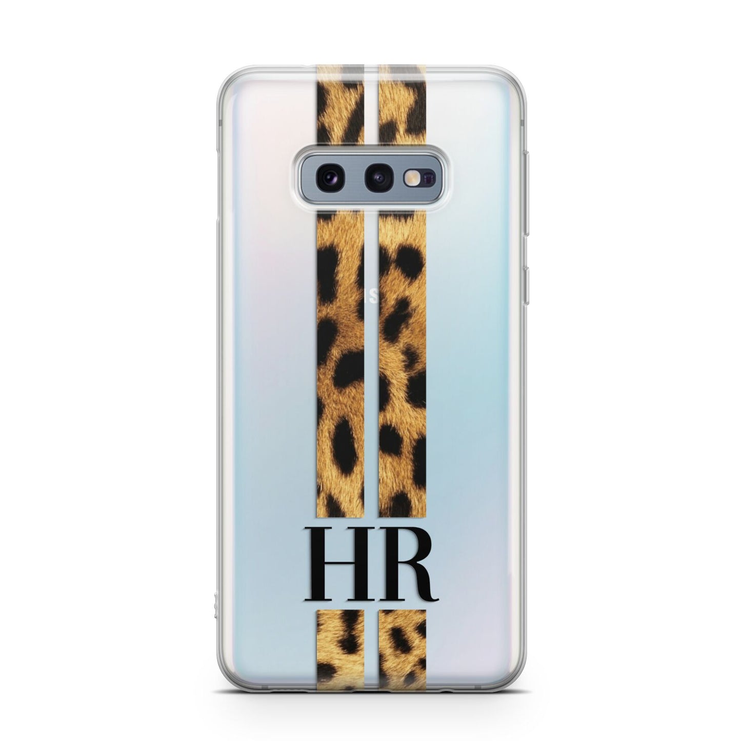 Initialled Leopard Print Stripes Samsung Galaxy S10E Case