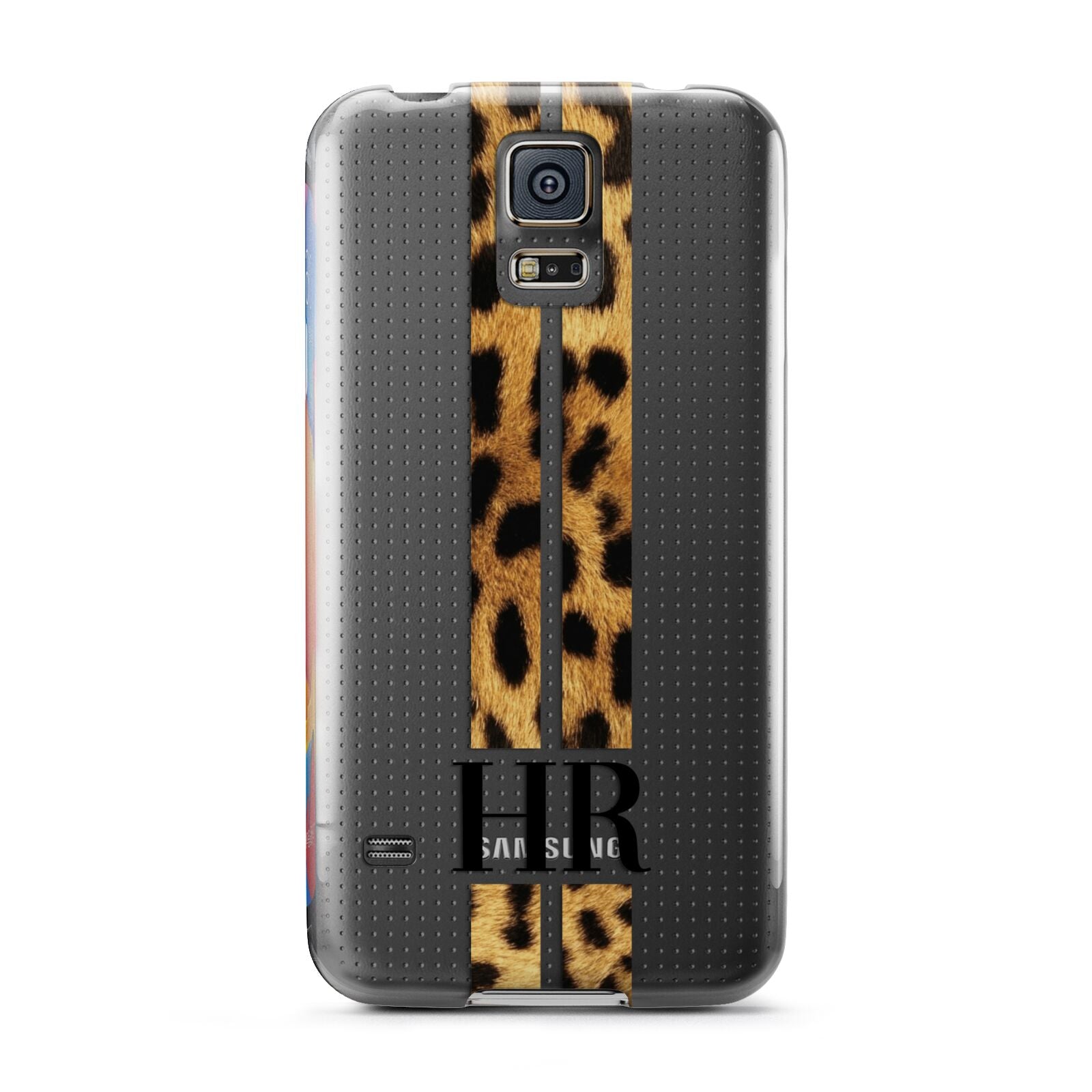 Initialled Leopard Print Stripes Samsung Galaxy S5 Case