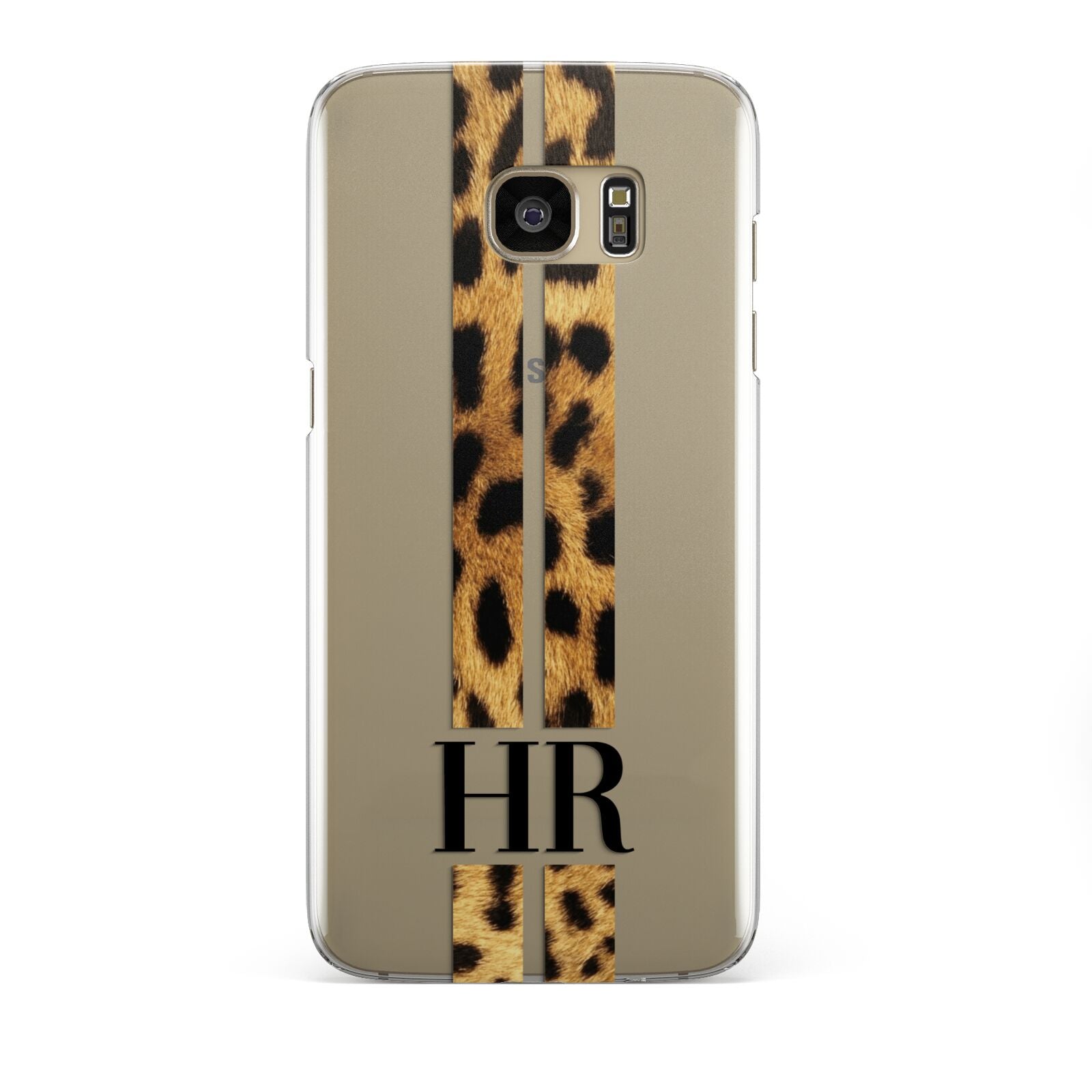 Initialled Leopard Print Stripes Samsung Galaxy S7 Edge Case