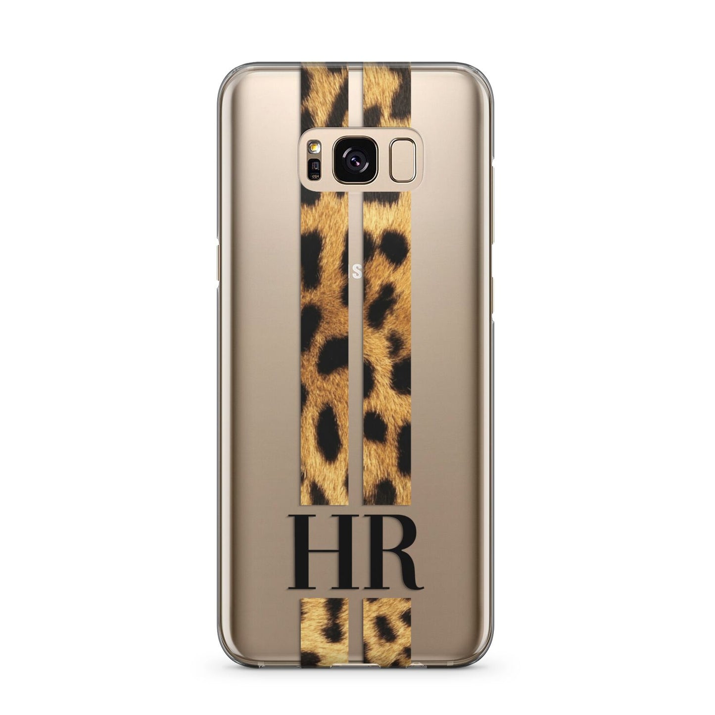 Initialled Leopard Print Stripes Samsung Galaxy S8 Plus Case