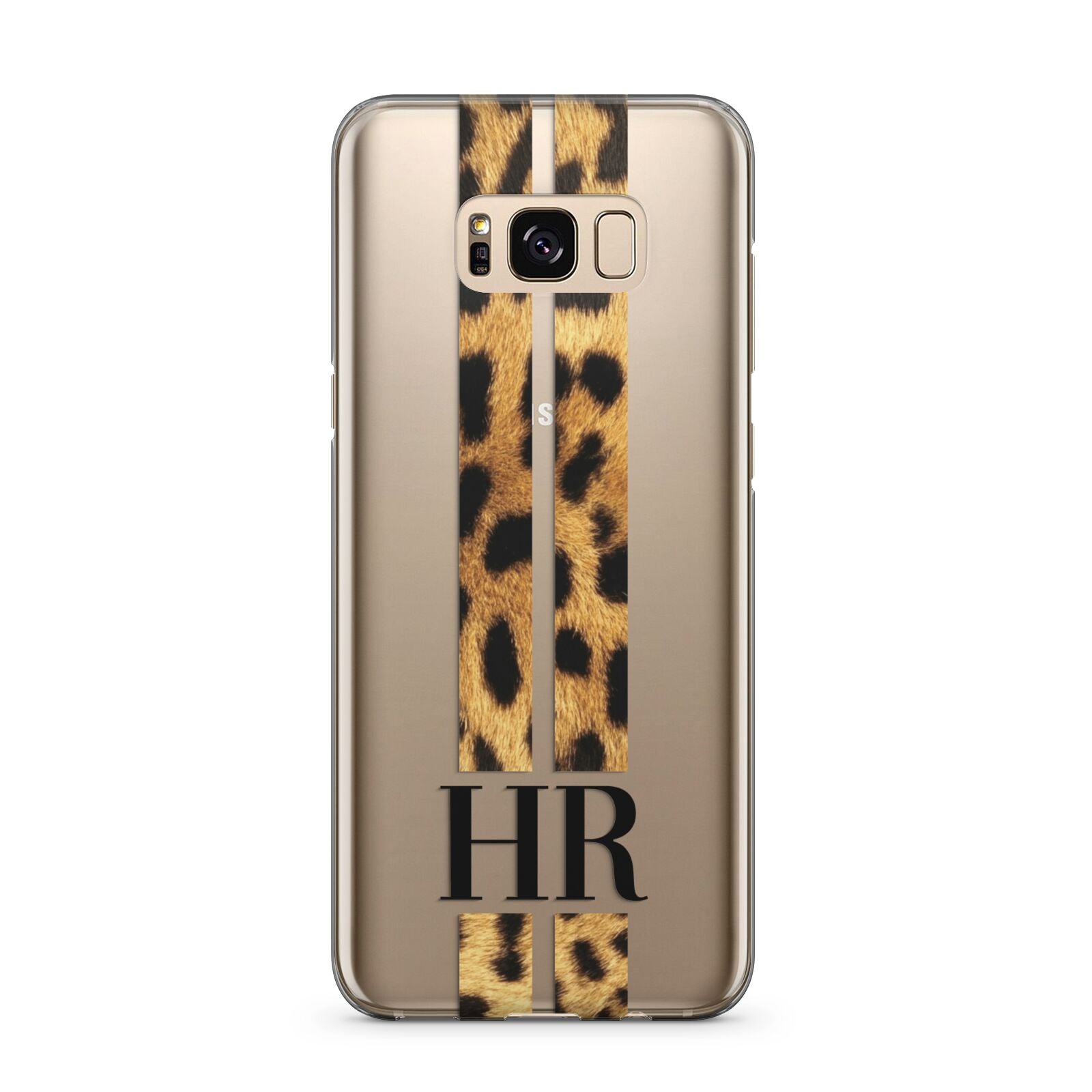 Initialled Leopard Print Stripes Samsung Galaxy S8 Plus Case